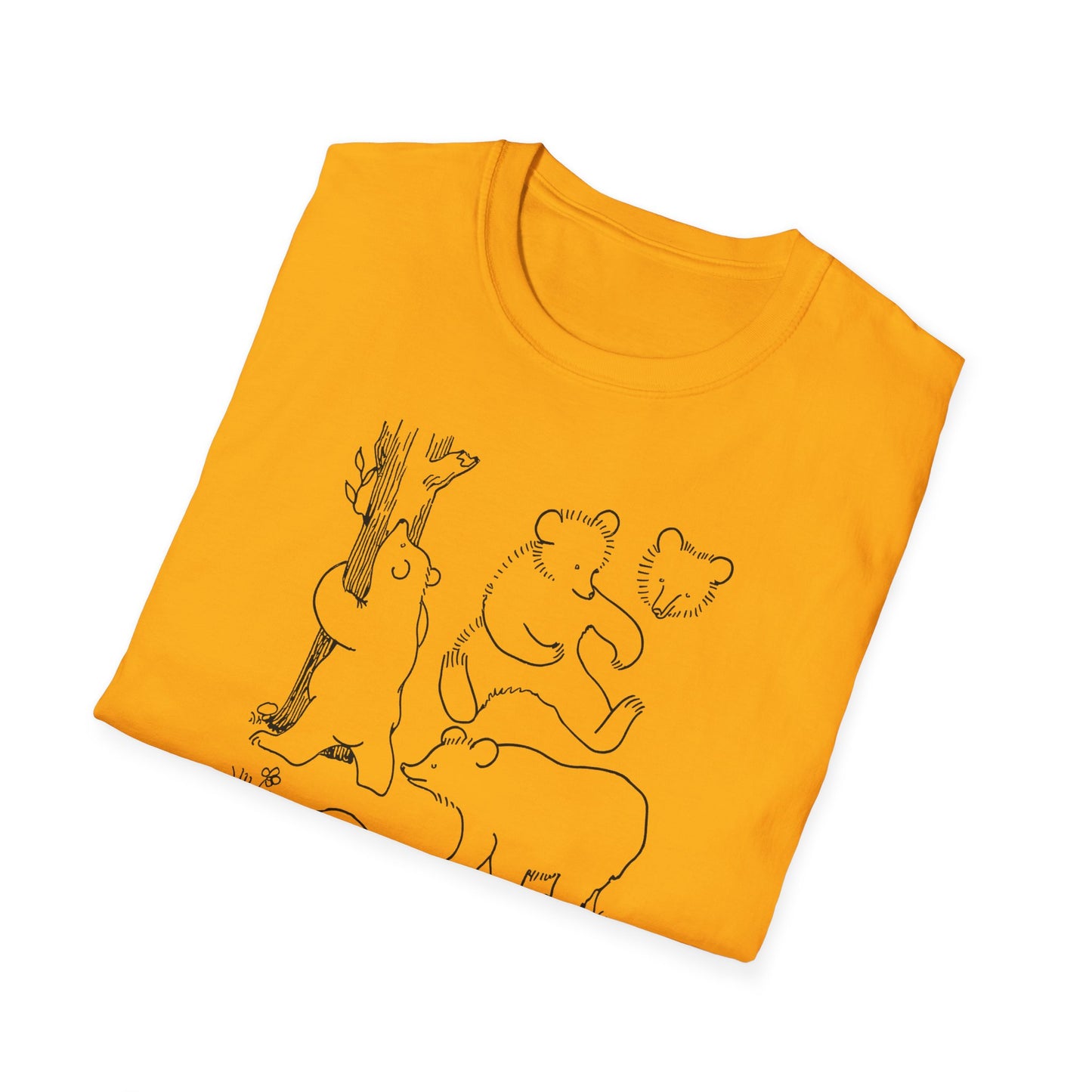 vintage french drawing guide cute bear illustrations reproduction tshirt