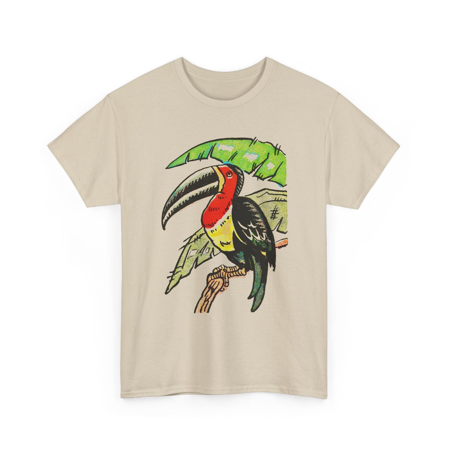 vintage 1920s travel poster toucan graphic reproduction tshirt
