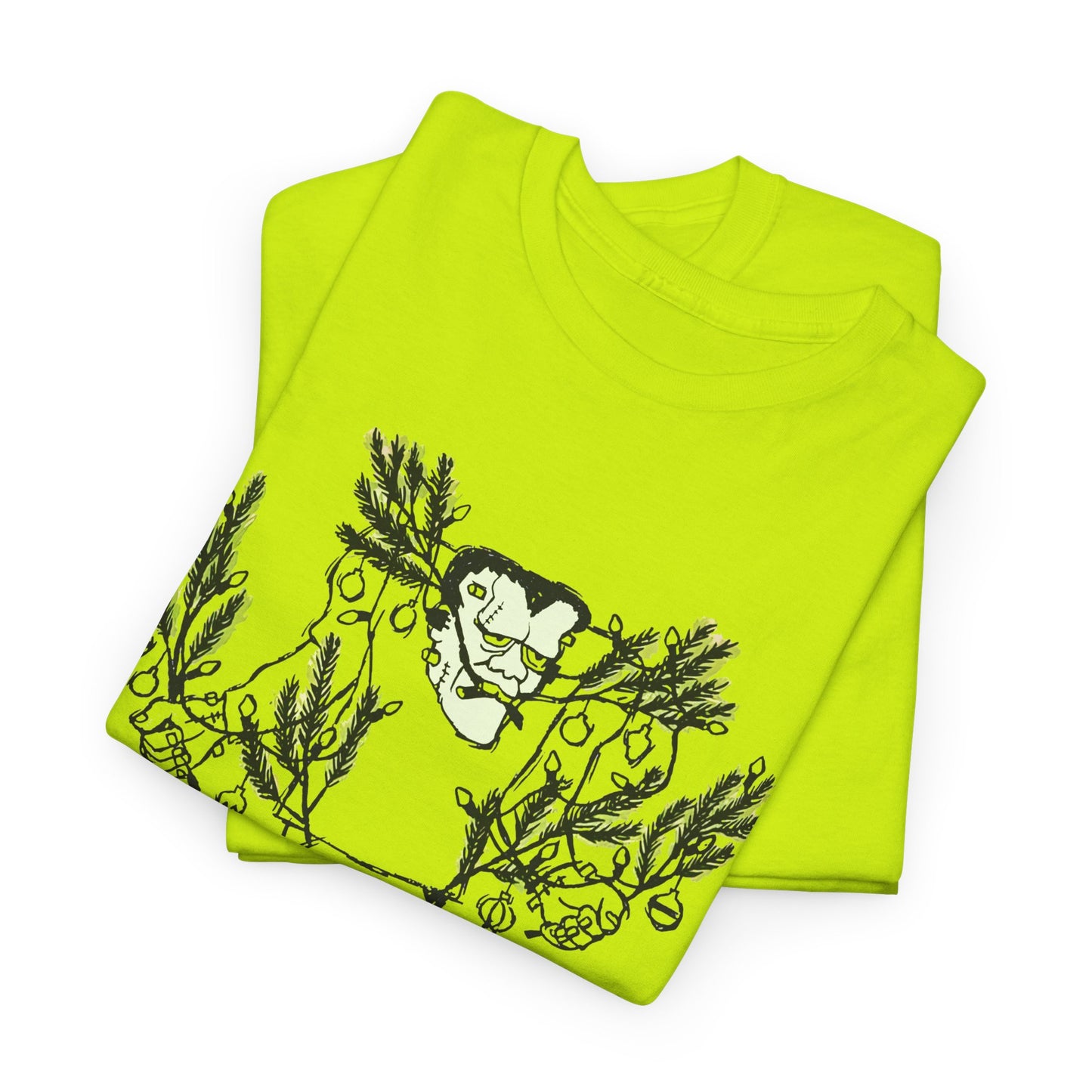 1974 monster holidays by norman bridwell frankenstein monster christmas tree disguise tshirt