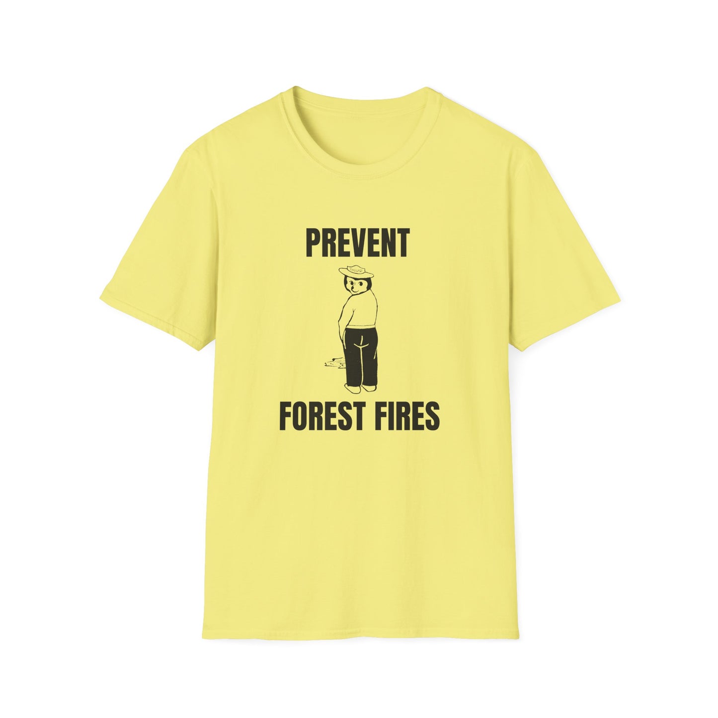 smokey the bear parody 1970s vintage design re print black tshirt