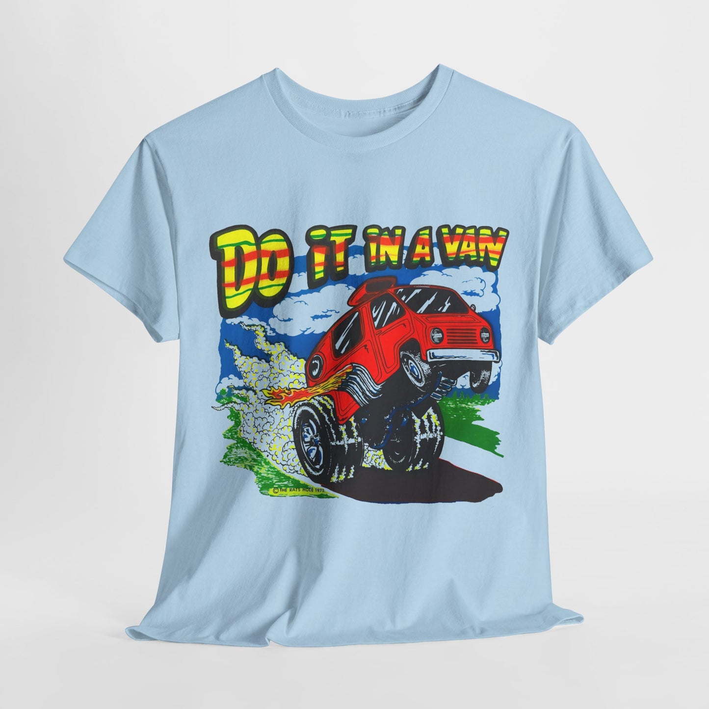 vintage 1975 do it in a van graphic reproduction tshirt