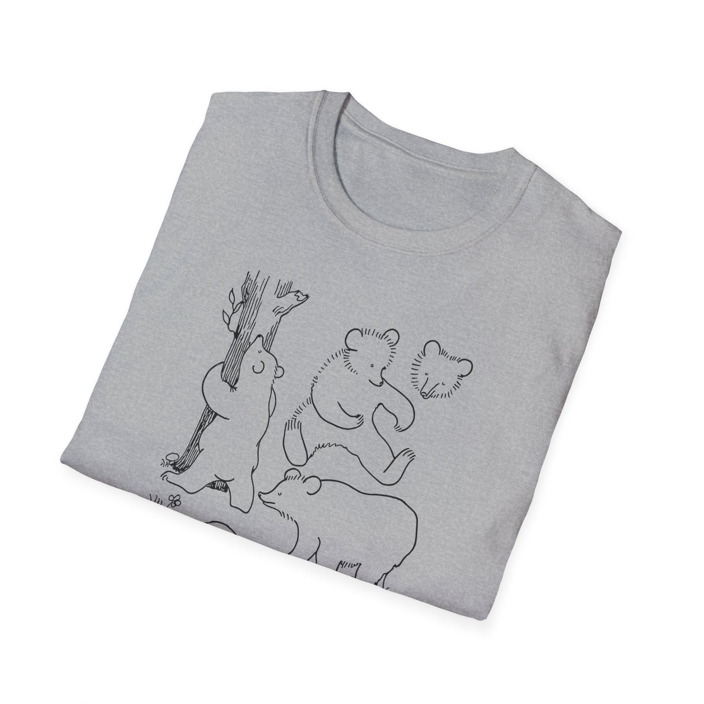 vintage french drawing guide cute bear illustrations reproduction tshirt