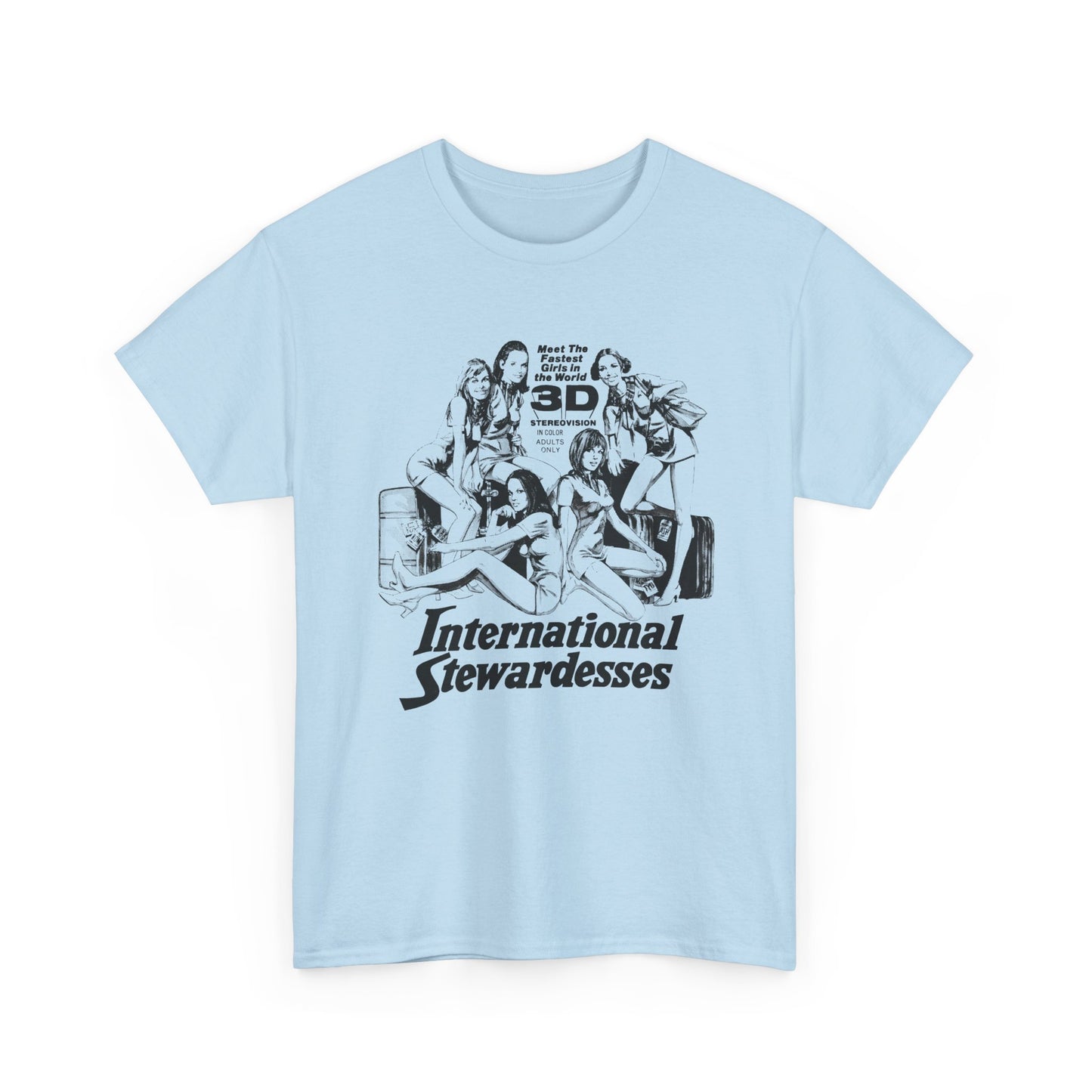 international stewardesses 1973 sexploitation comedy movie poster tshirt