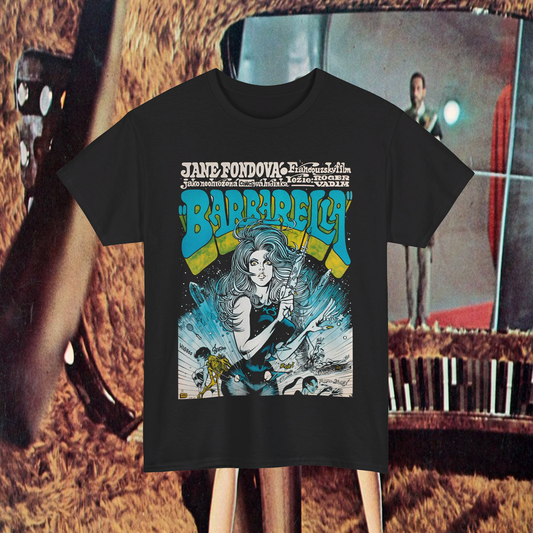 1971 czech movie poster for barbarella reproduction tshirt