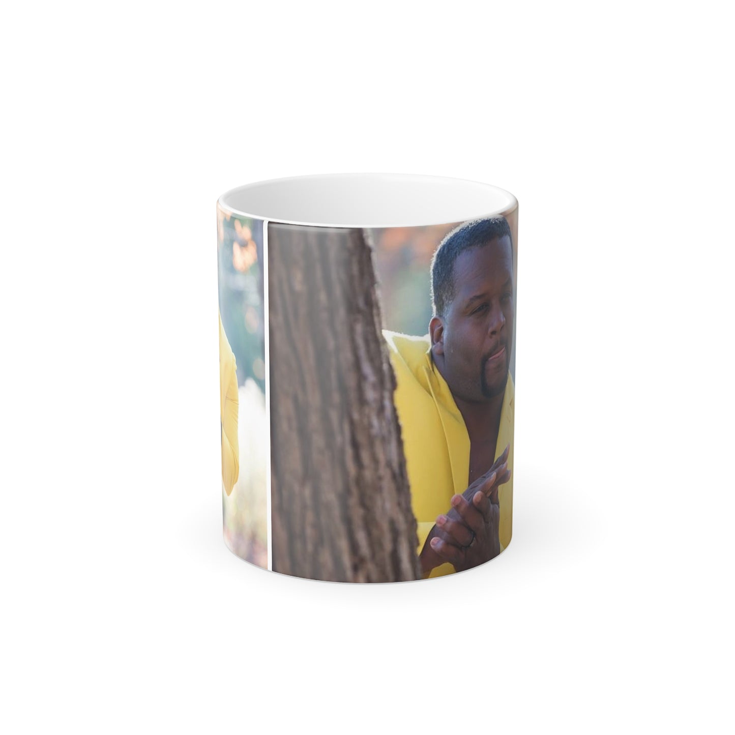 anthony adams rubbing hands behind a tree meme color morphing mug whatmart