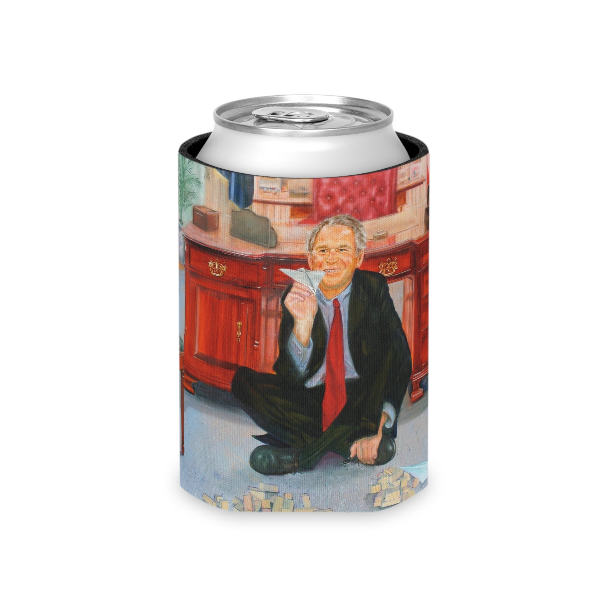 bush jr. war games beer cozy whatmart