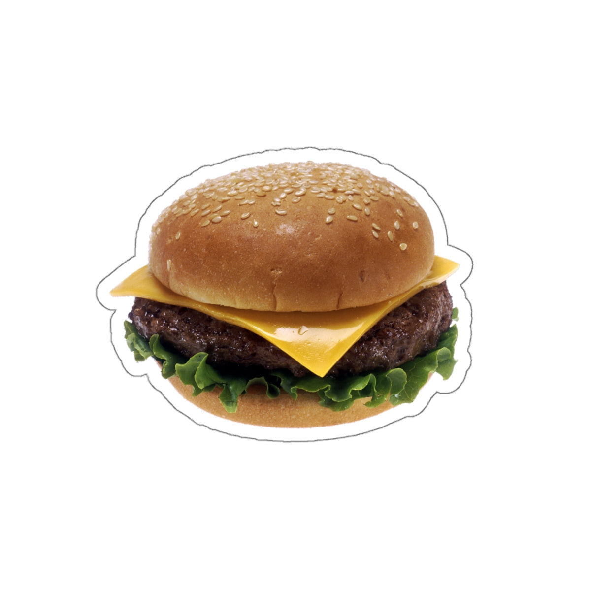 classic cheeseburger kiss-cut sticker whatmart