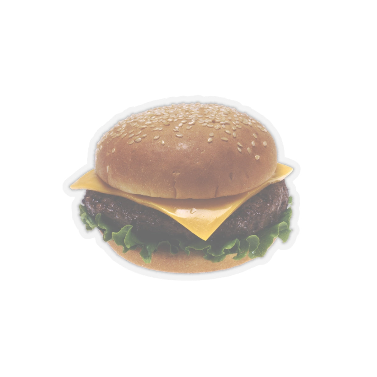 classic cheeseburger kiss-cut sticker whatmart