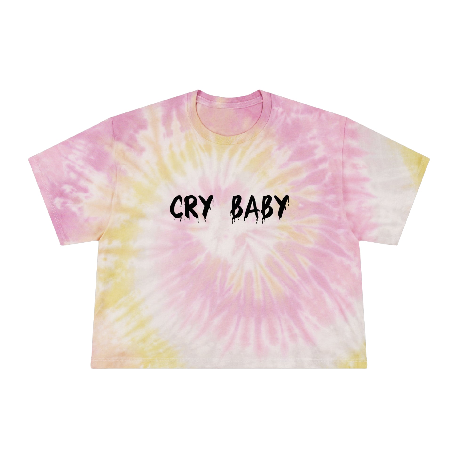 cry baby women's tie-dye crop tee whatmart