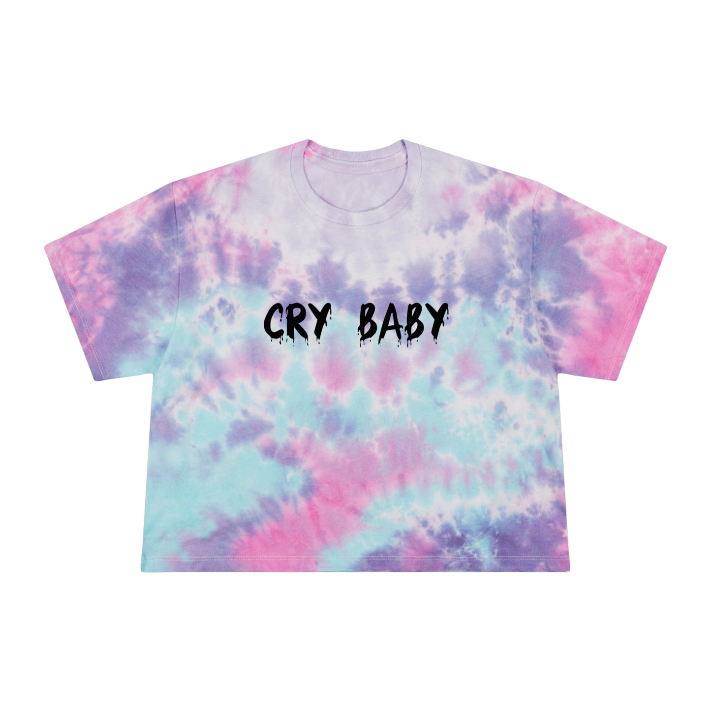 cry baby women's tie-dye crop tee whatmart