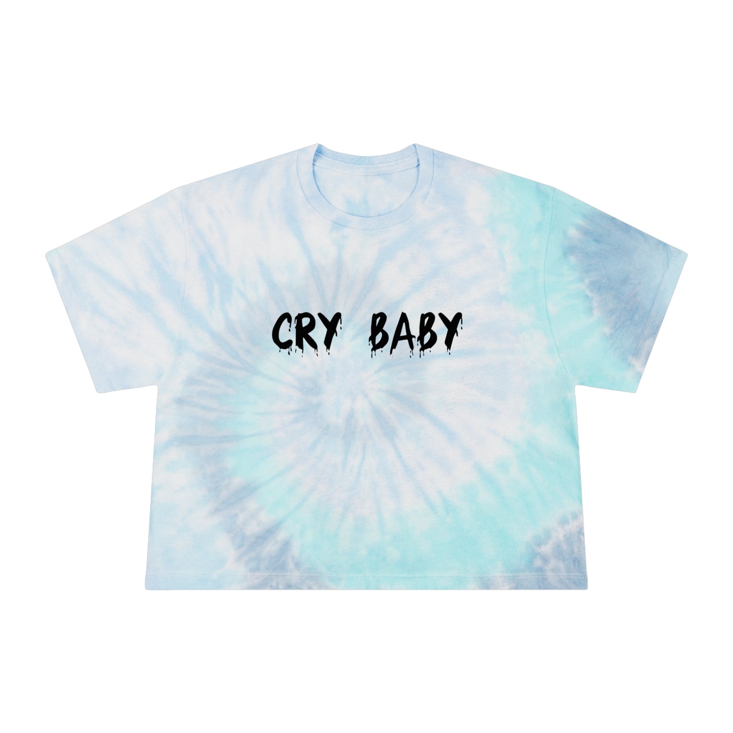 cry baby women's tie-dye crop tee whatmart