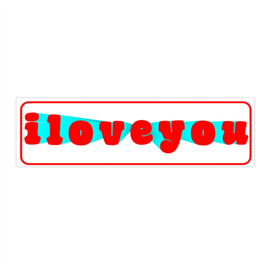 i l o v e y o u retro style bumper sticker whatmart