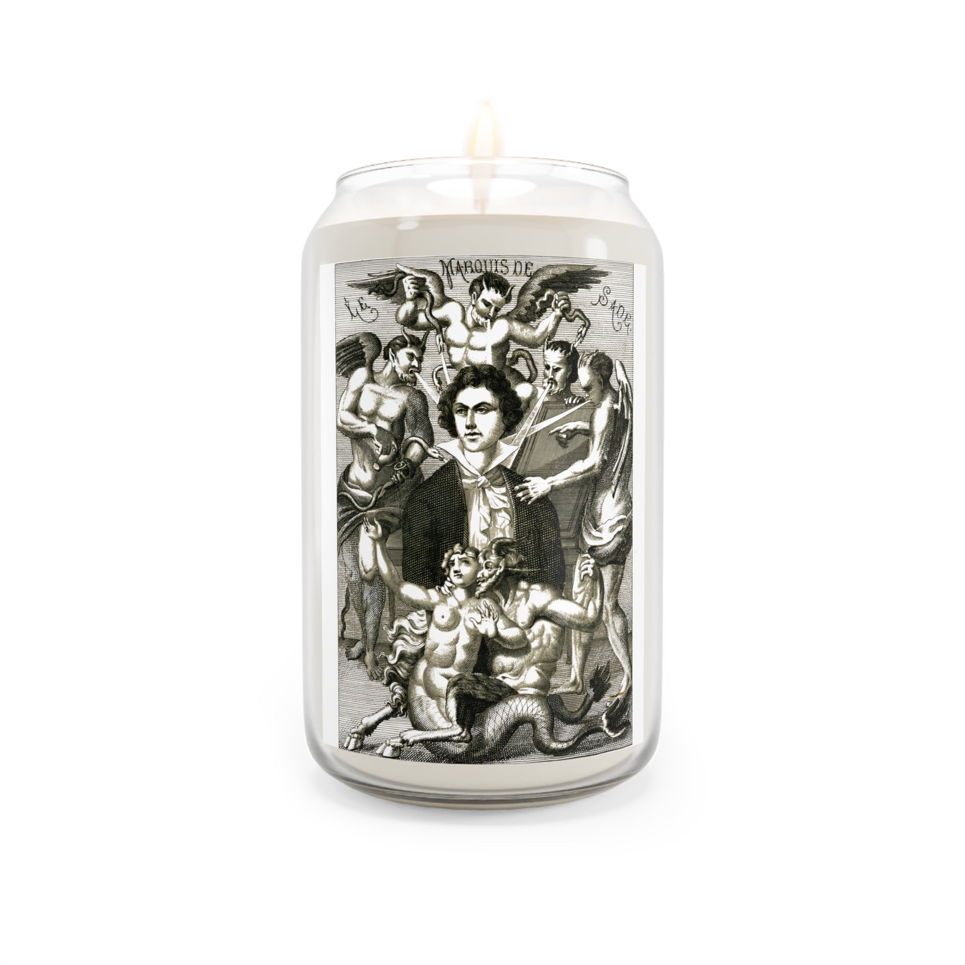 late 1800s le marquis de sade engraving by h. biberstein scented candle, 13.75oz whatmart