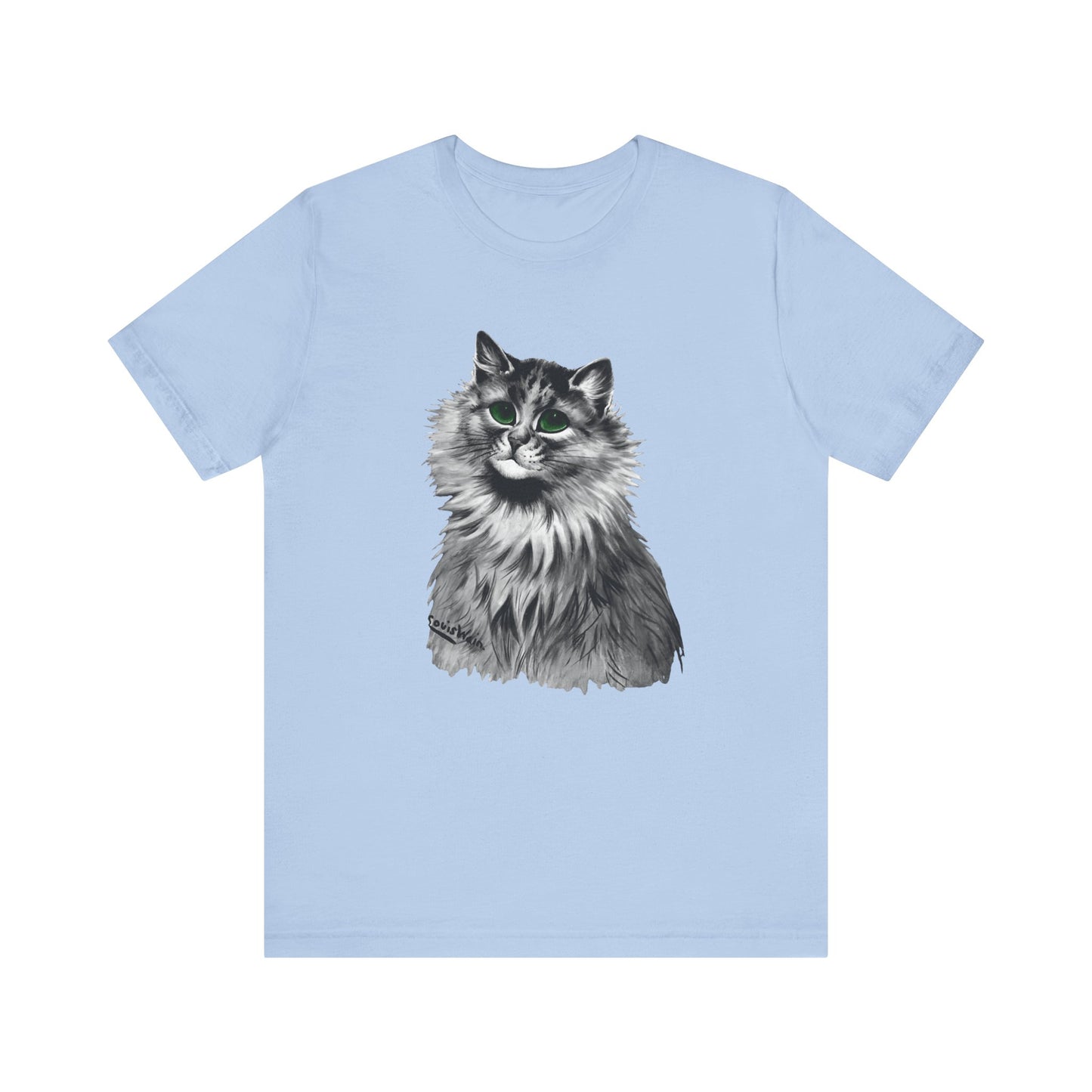 louis wain anthropomorphised cat painting green eyes tshirt whatmart