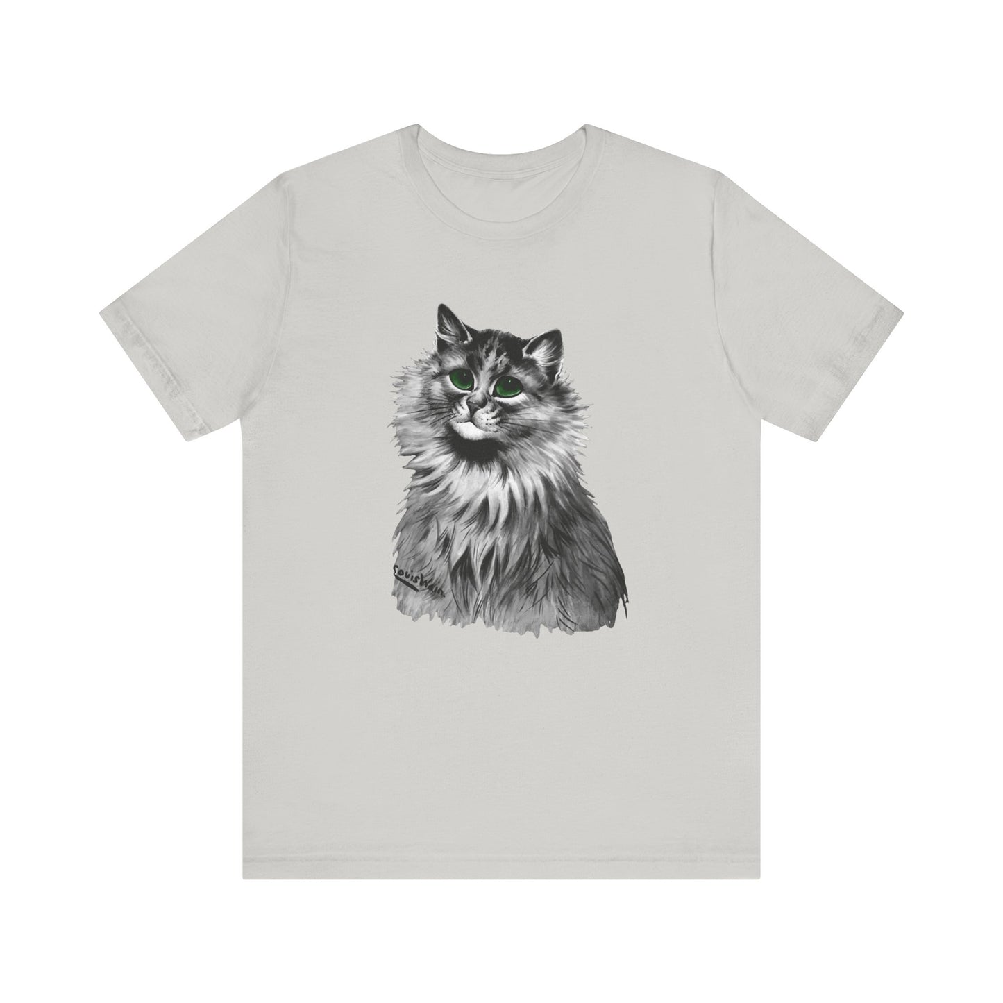 louis wain anthropomorphised cat painting green eyes tshirt whatmart