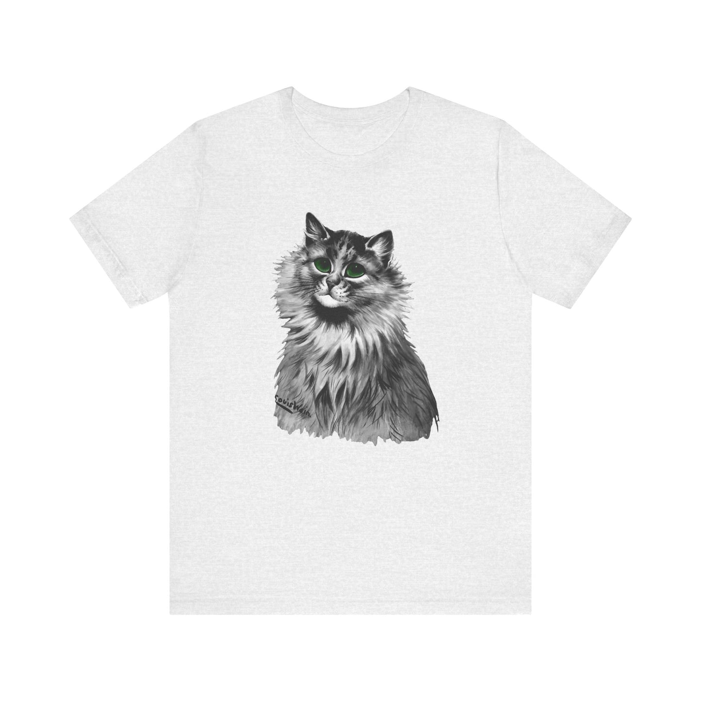 louis wain anthropomorphised cat painting green eyes tshirt whatmart