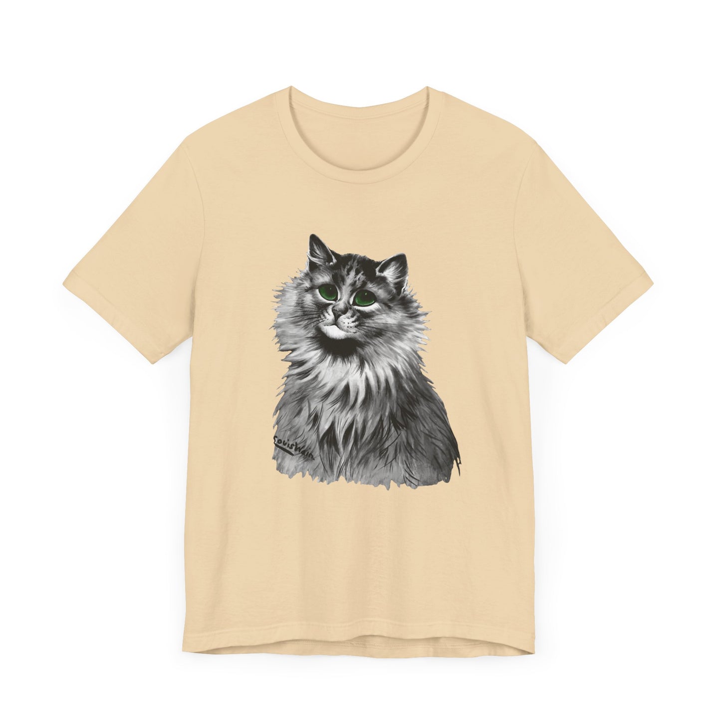 louis wain anthropomorphised cat painting green eyes tshirt whatmart