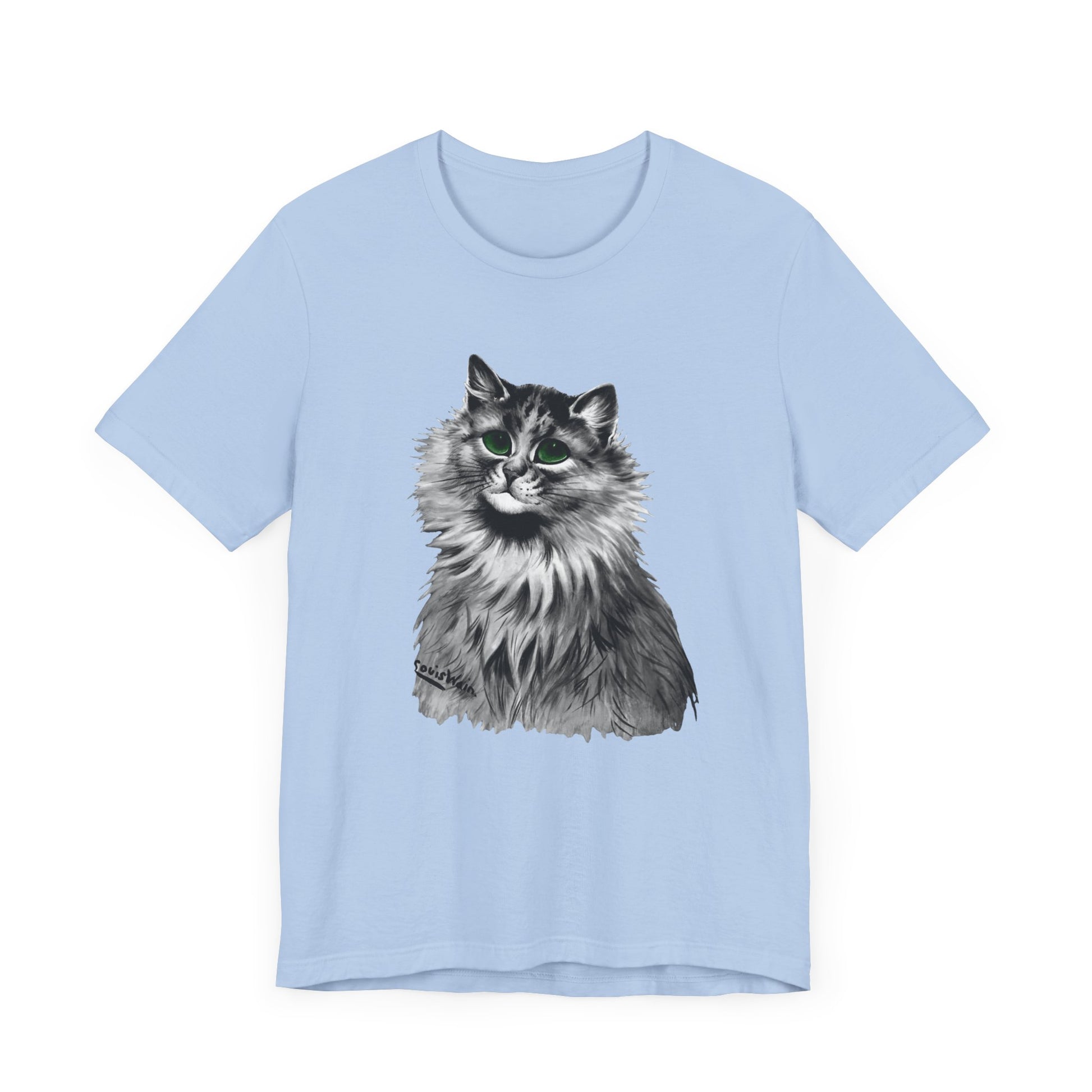 louis wain anthropomorphised cat painting green eyes tshirt whatmart