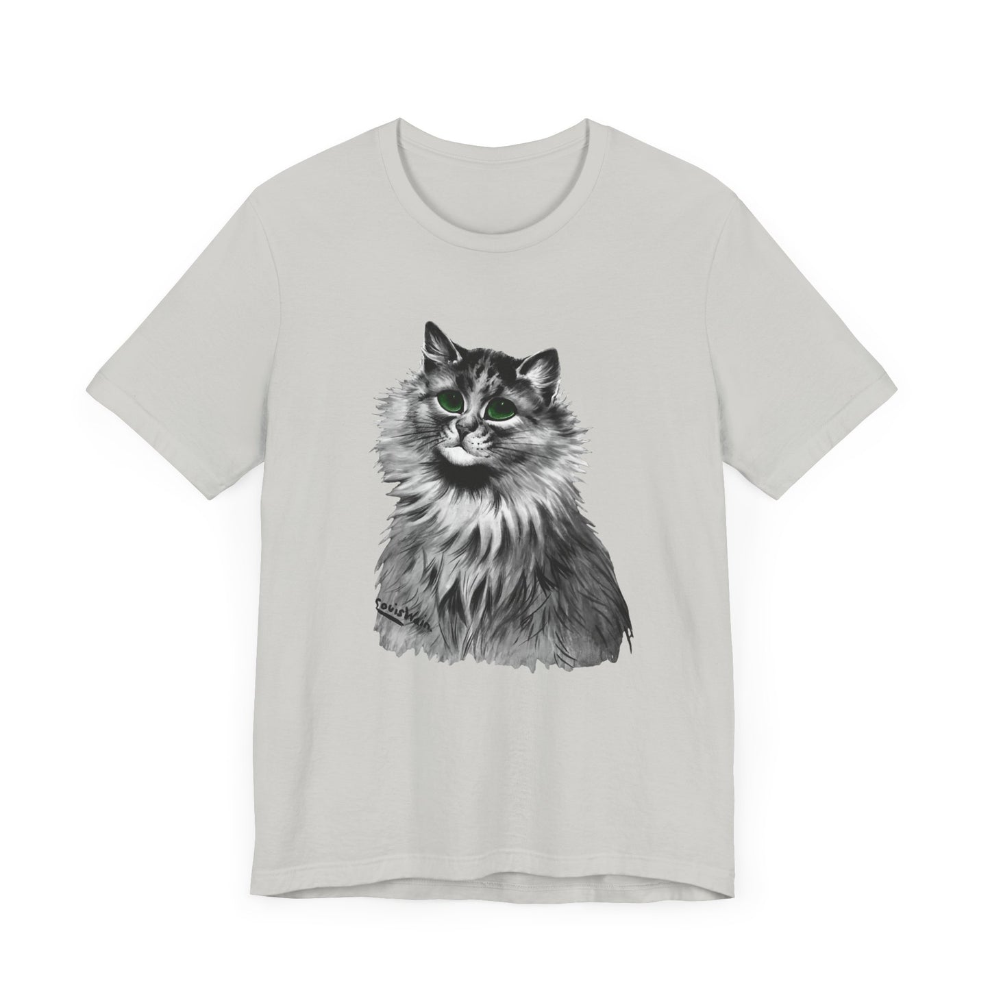 louis wain anthropomorphised cat painting green eyes tshirt whatmart