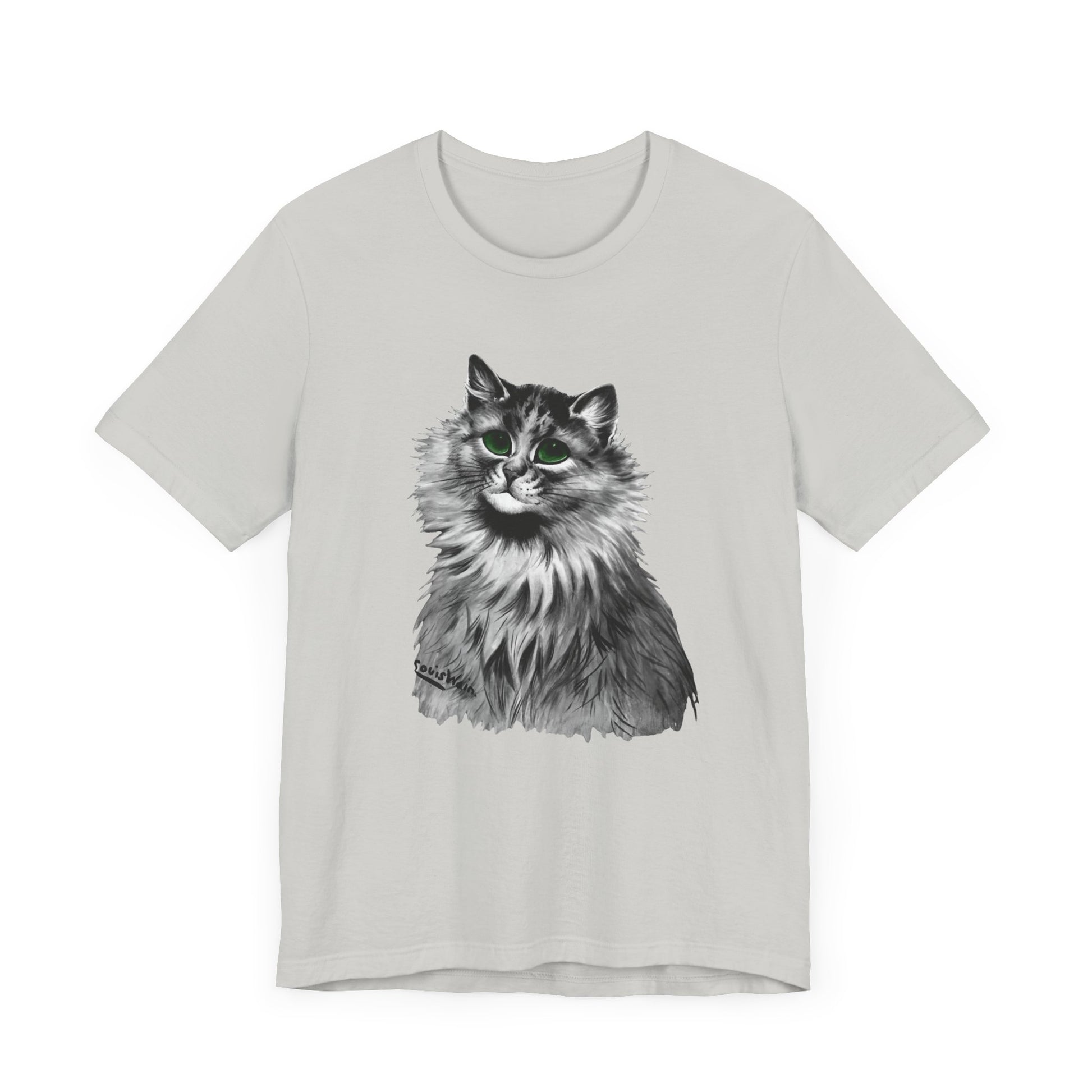 louis wain anthropomorphised cat painting green eyes tshirt whatmart