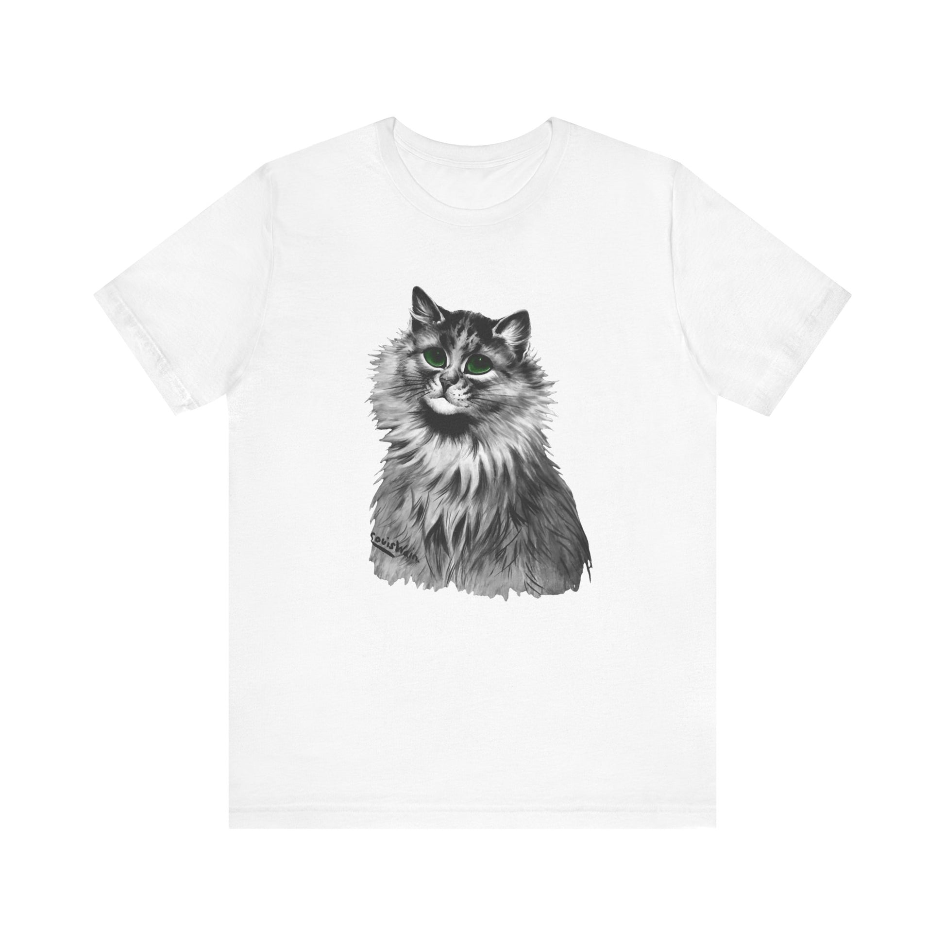 louis wain anthropomorphised cat painting green eyes tshirt whatmart