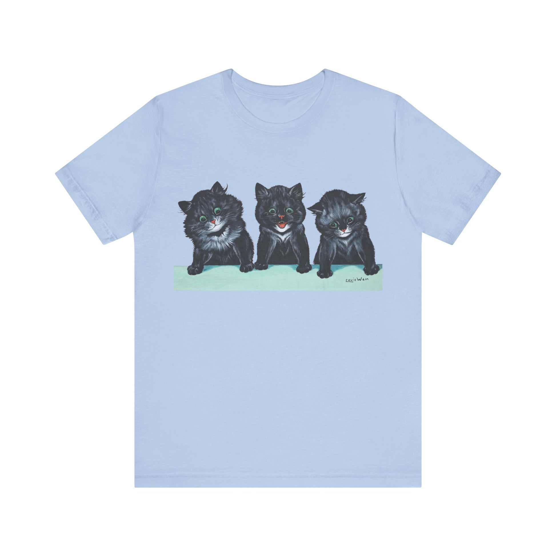 louis wain anthropomorphized cat painting 3 black cats tshirt whatmart