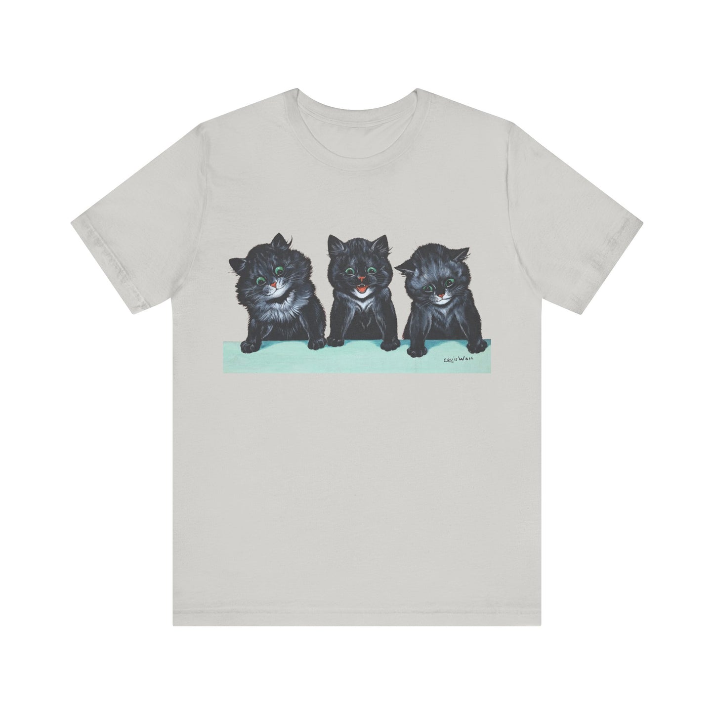 louis wain anthropomorphized cat painting 3 black cats tshirt whatmart