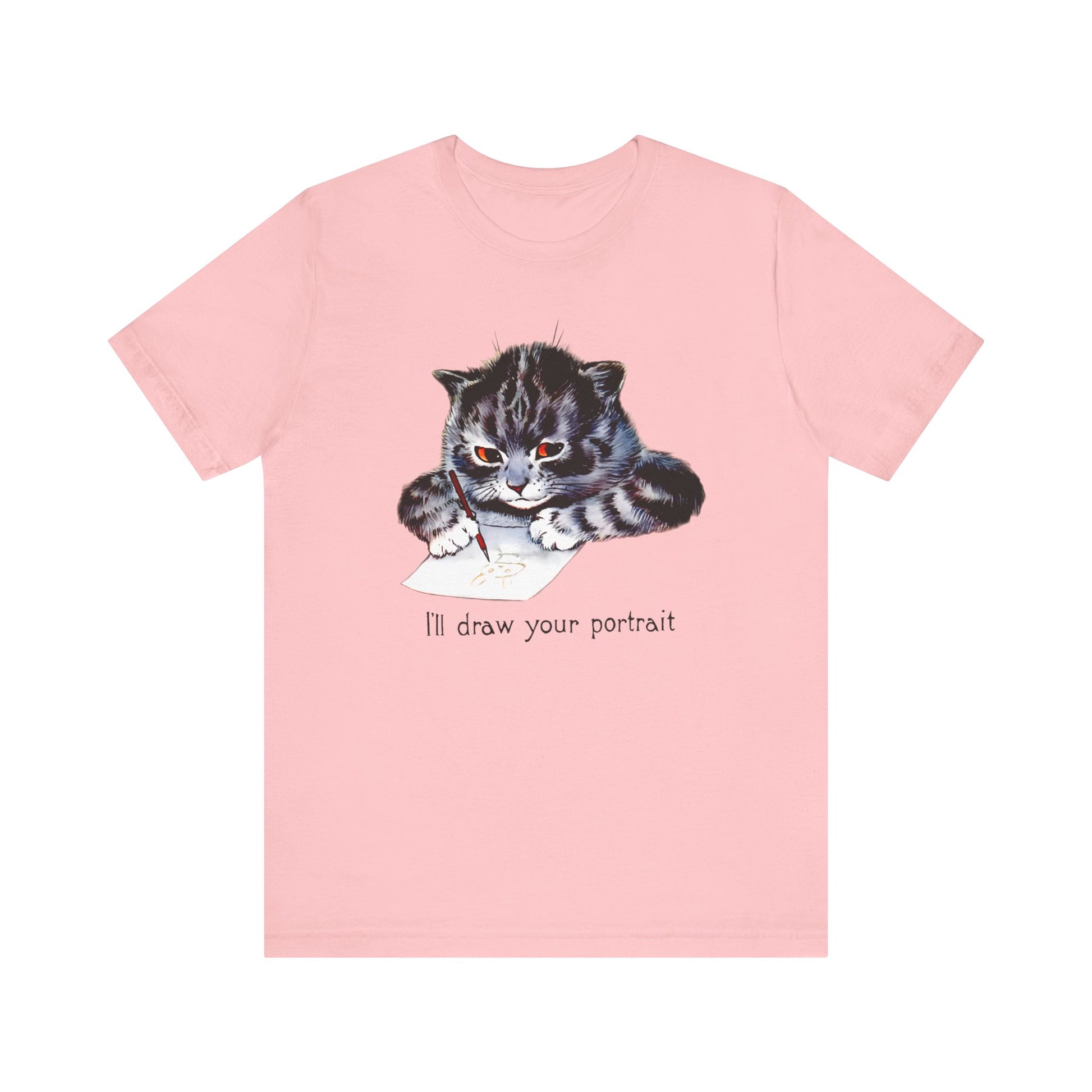 louis wain anthropomorphized cat painting i'll draw your portrait tshirt whatmart