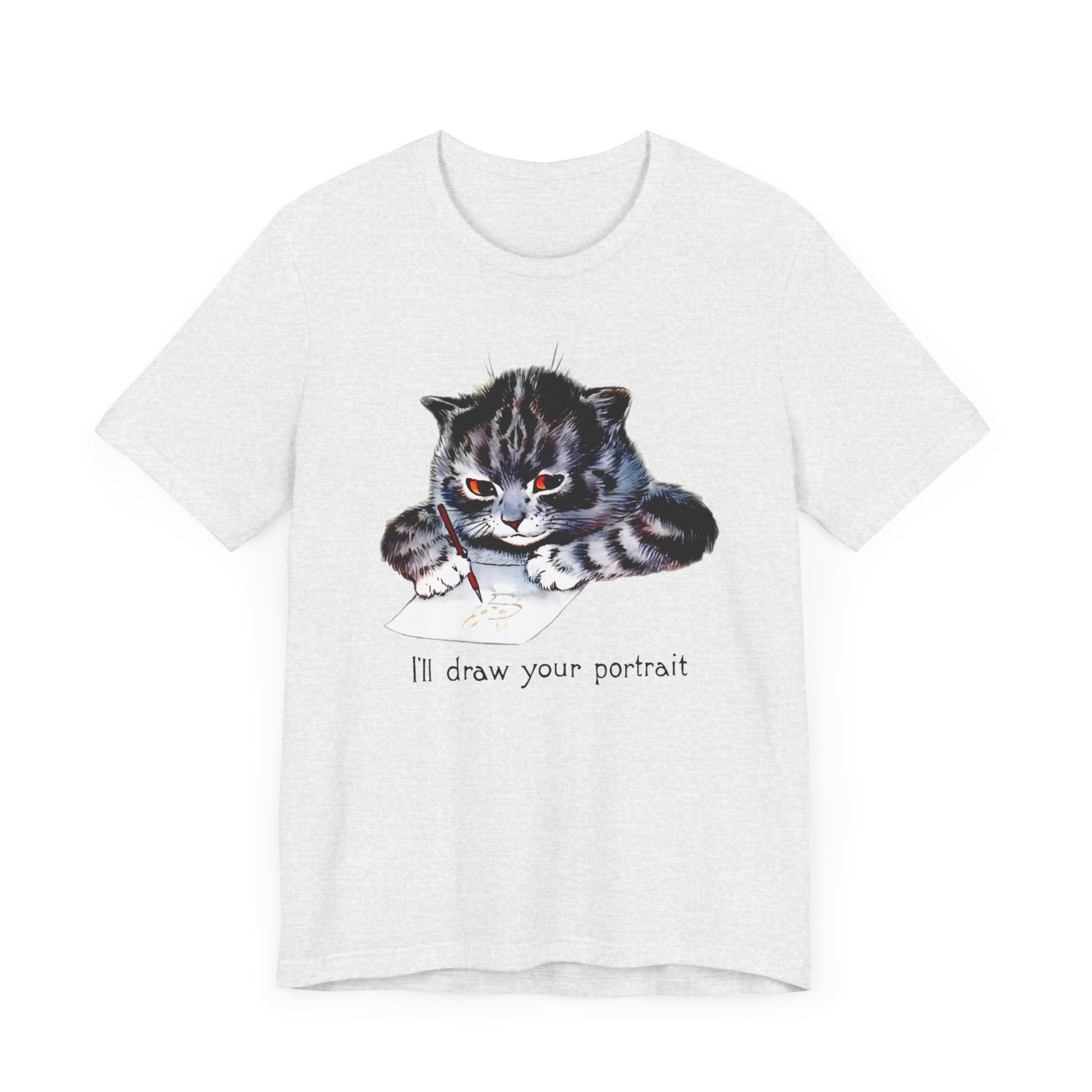 louis wain anthropomorphized cat painting i'll draw your portrait tshirt whatmart