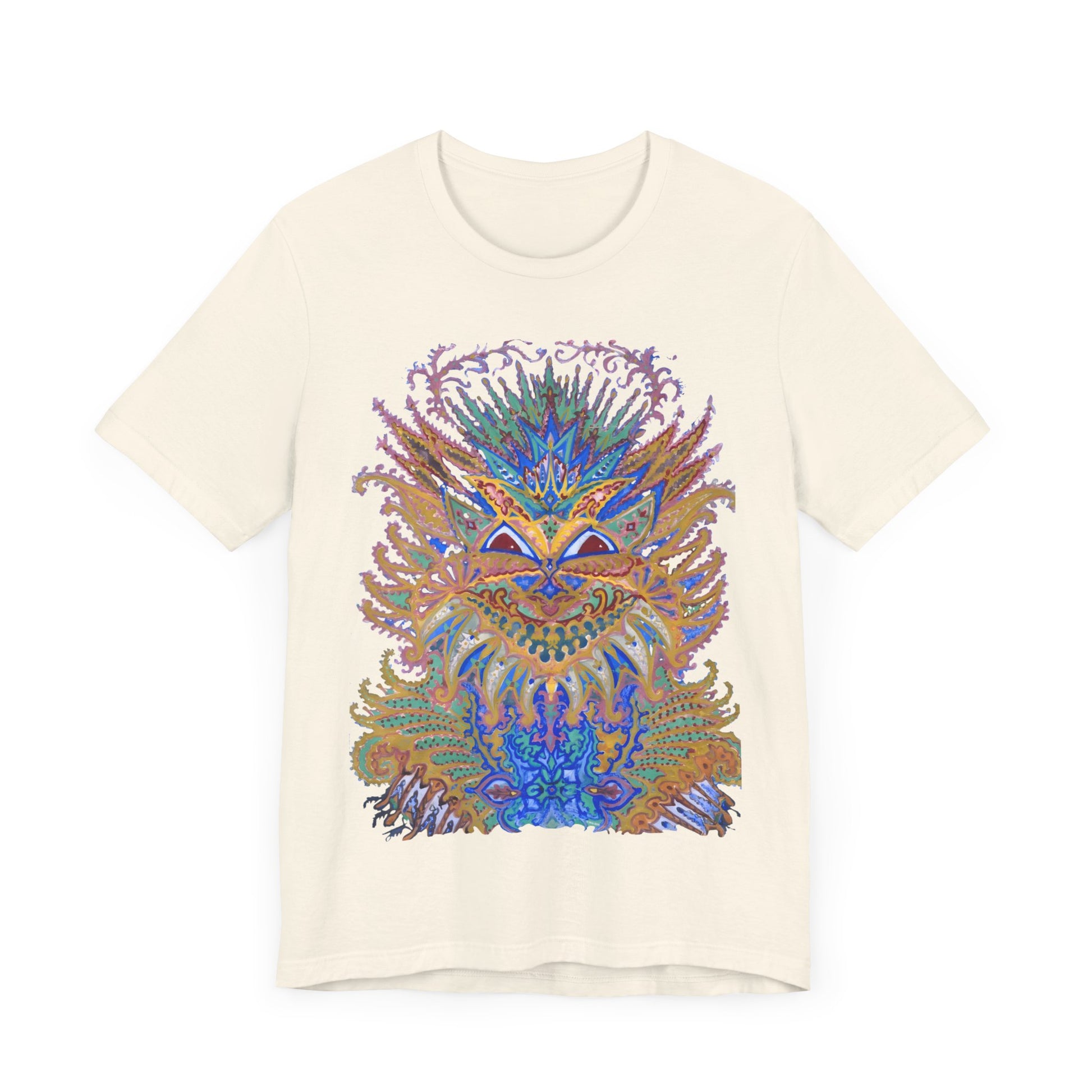 louis wain anthropomorphized cat painting psychedelic early 1900's cat design tshirt whatmart