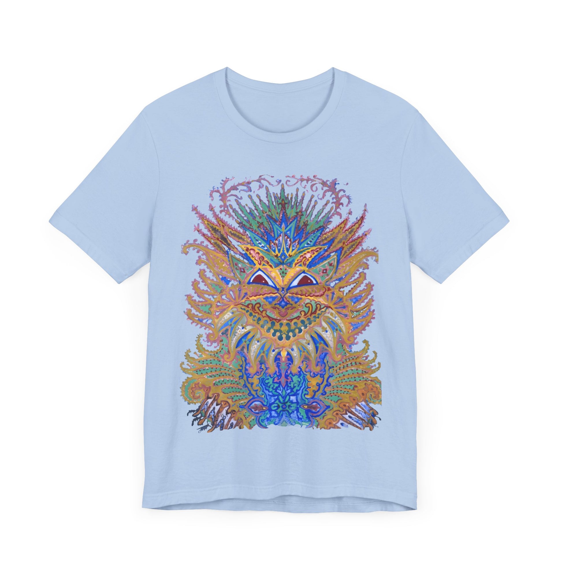 louis wain anthropomorphized cat painting psychedelic early 1900's cat design tshirt whatmart