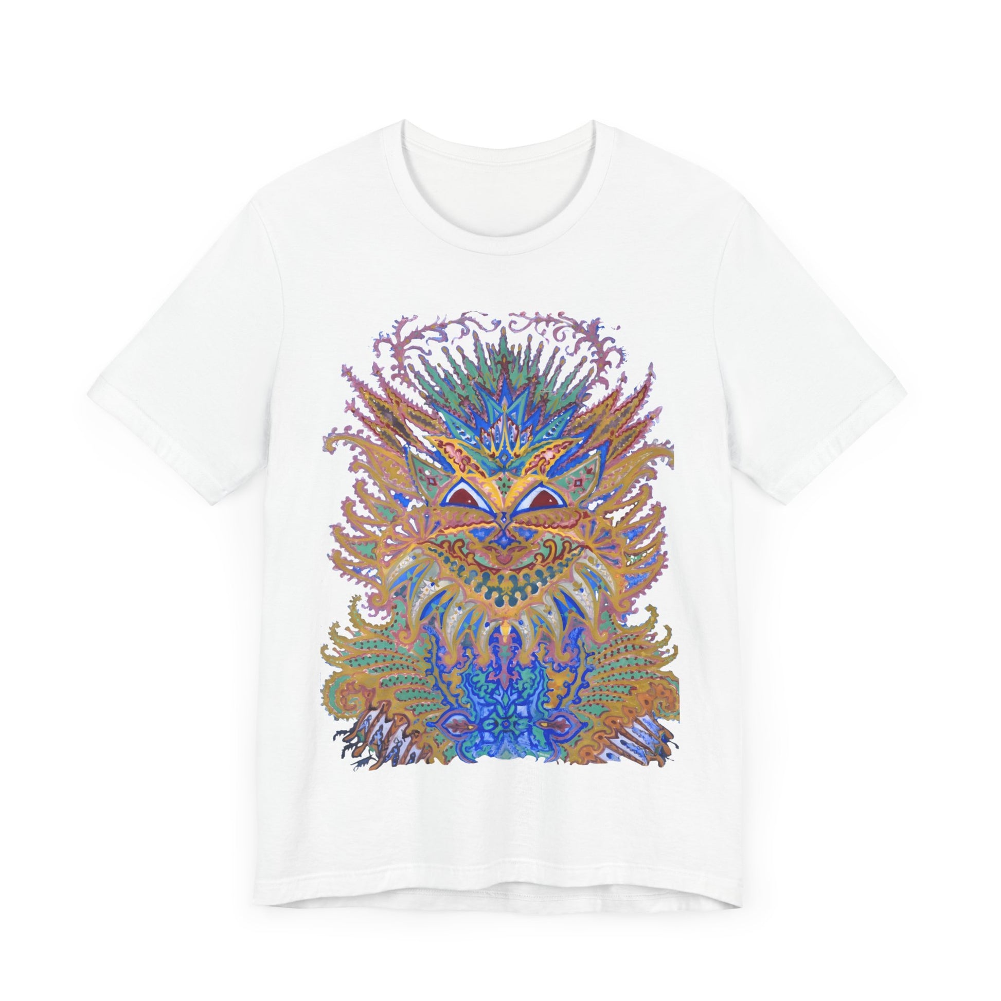 louis wain anthropomorphized cat painting psychedelic early 1900's cat design tshirt whatmart