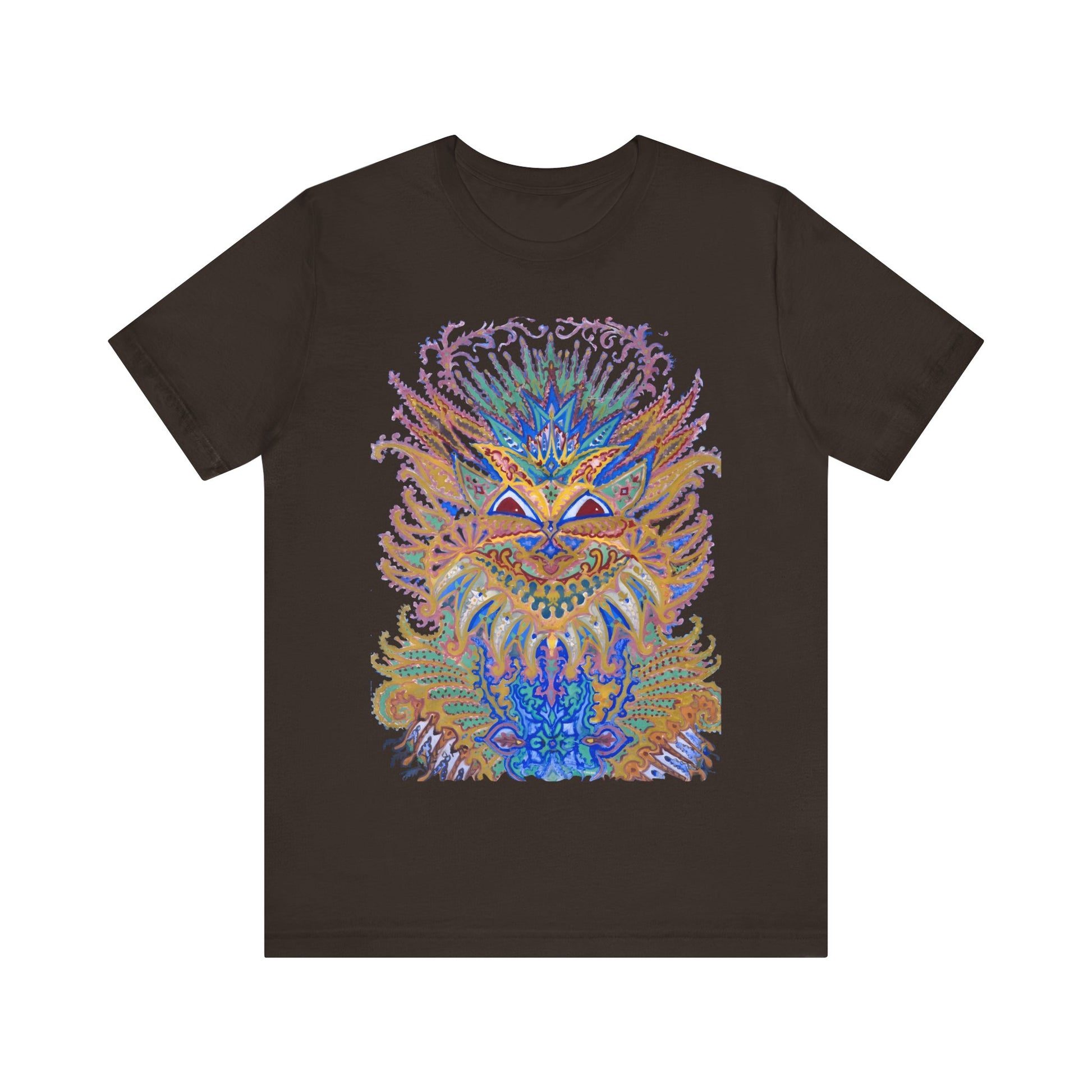 louis wain anthropomorphized cat painting psychedelic early 1900's cat design tshirt whatmart