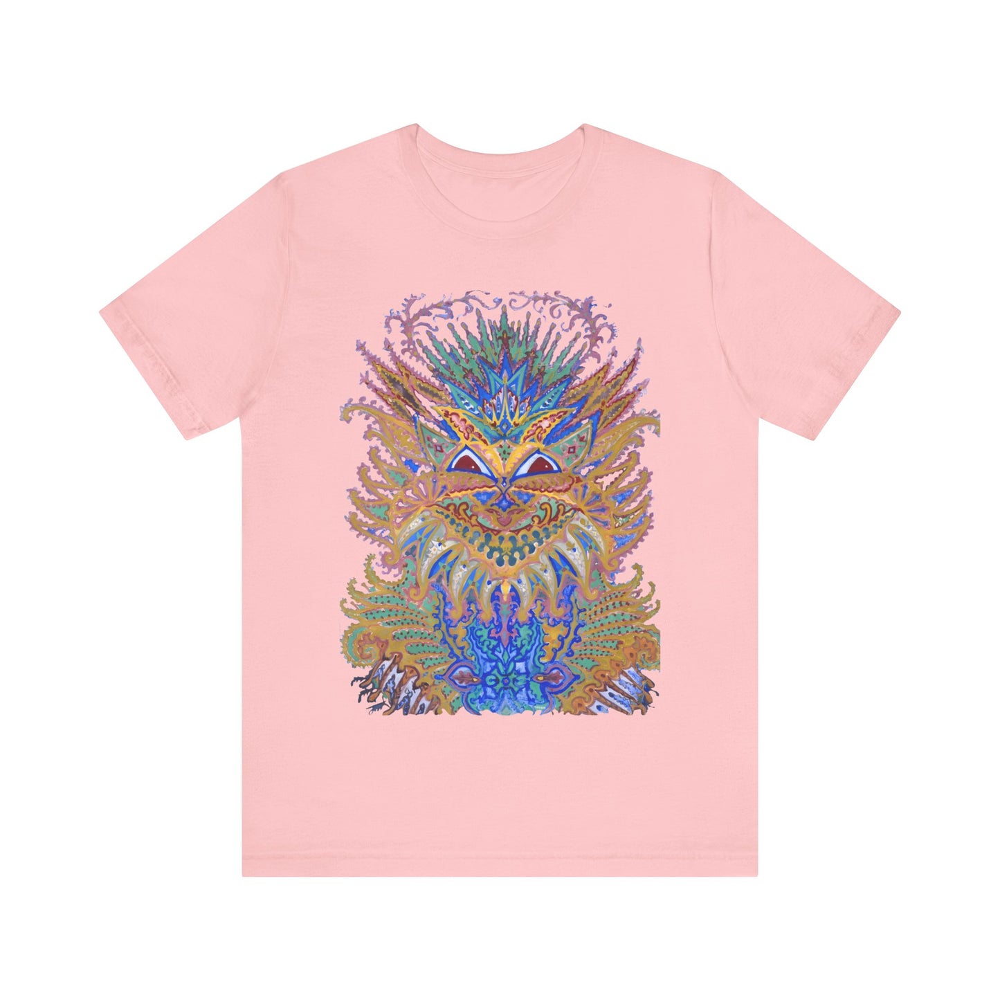 louis wain anthropomorphized cat painting psychedelic early 1900's cat design tshirt whatmart