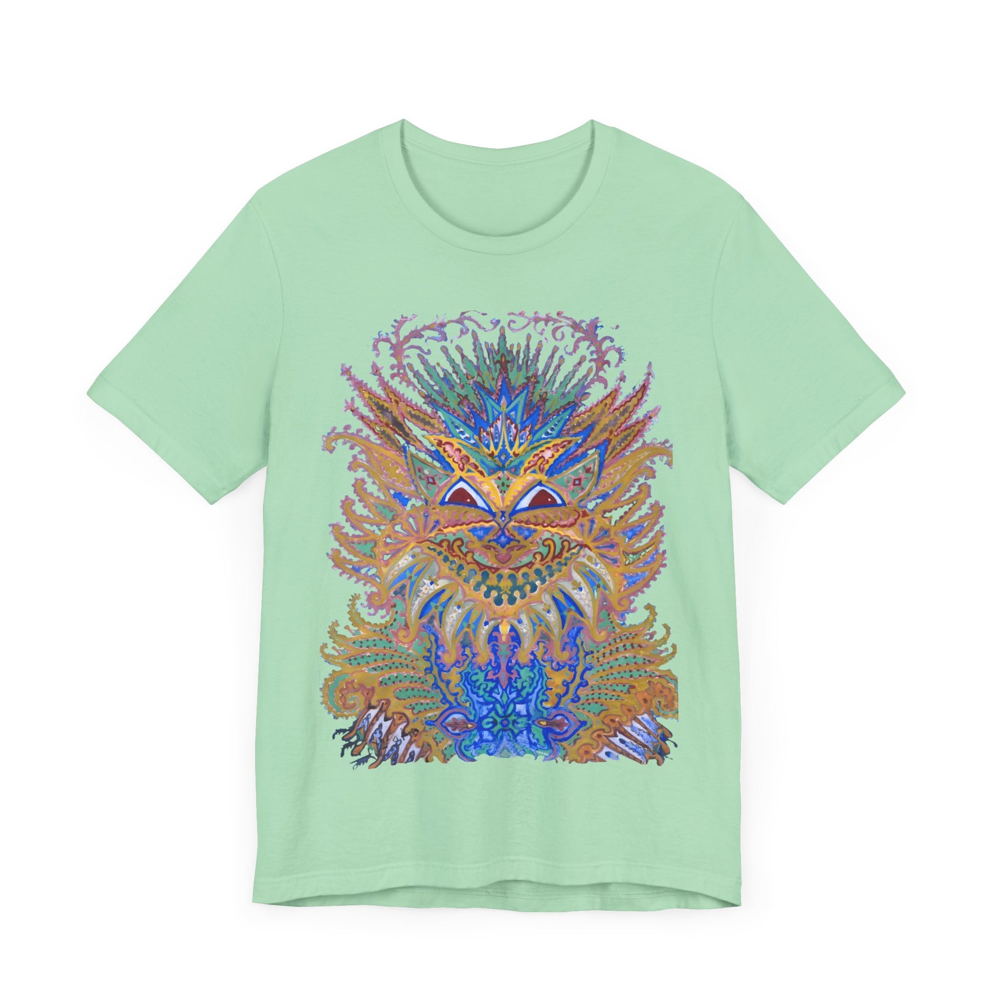 louis wain anthropomorphized cat painting psychedelic early 1900's cat design tshirt whatmart