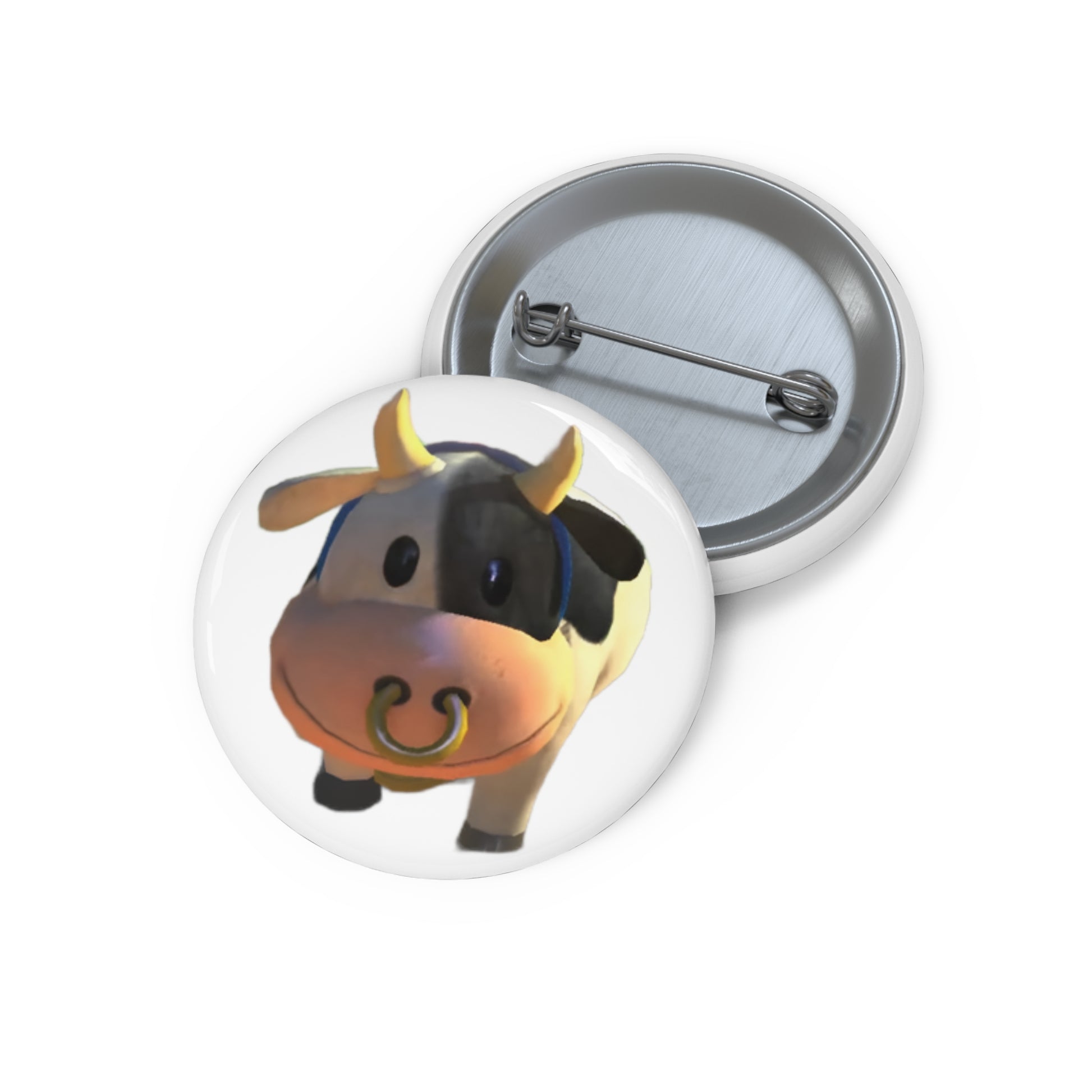 moo moo meadows meme cow custom pin button whatmart