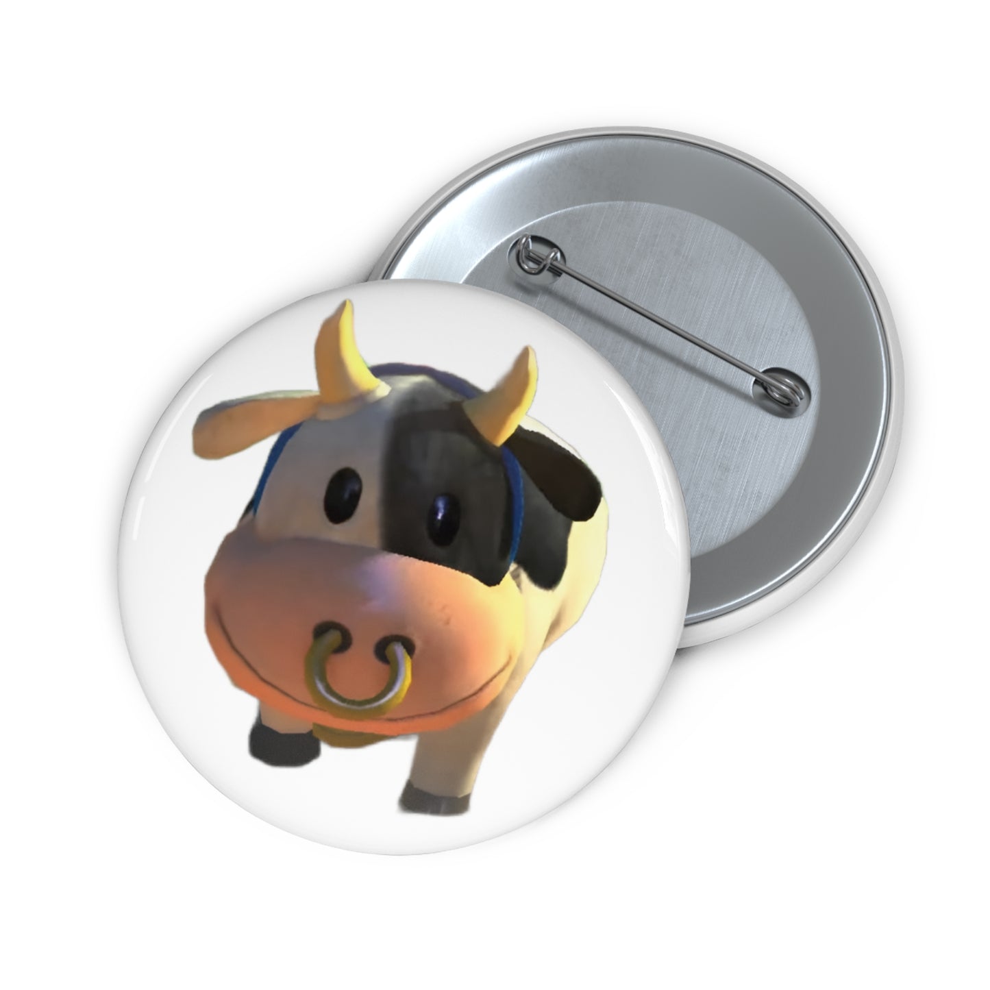 moo moo meadows meme cow custom pin button whatmart