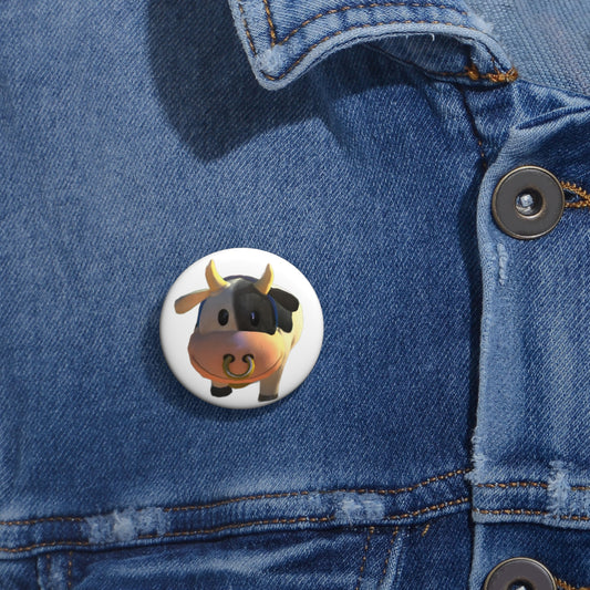 moo moo meadows meme cow custom pin button whatmart