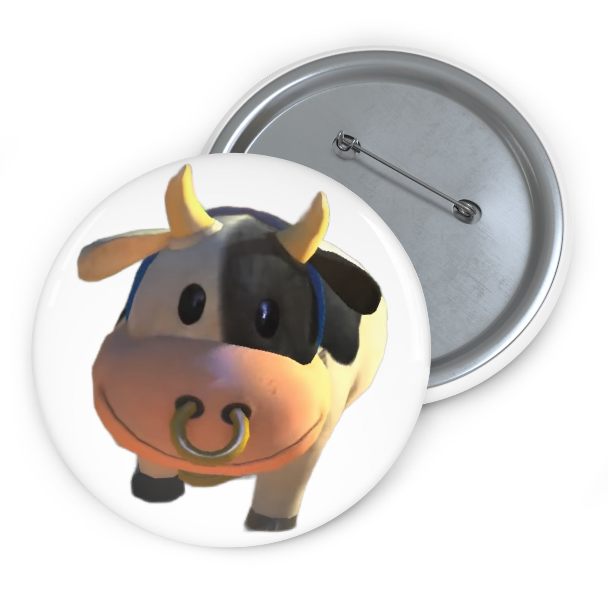 moo moo meadows meme cow custom pin button whatmart