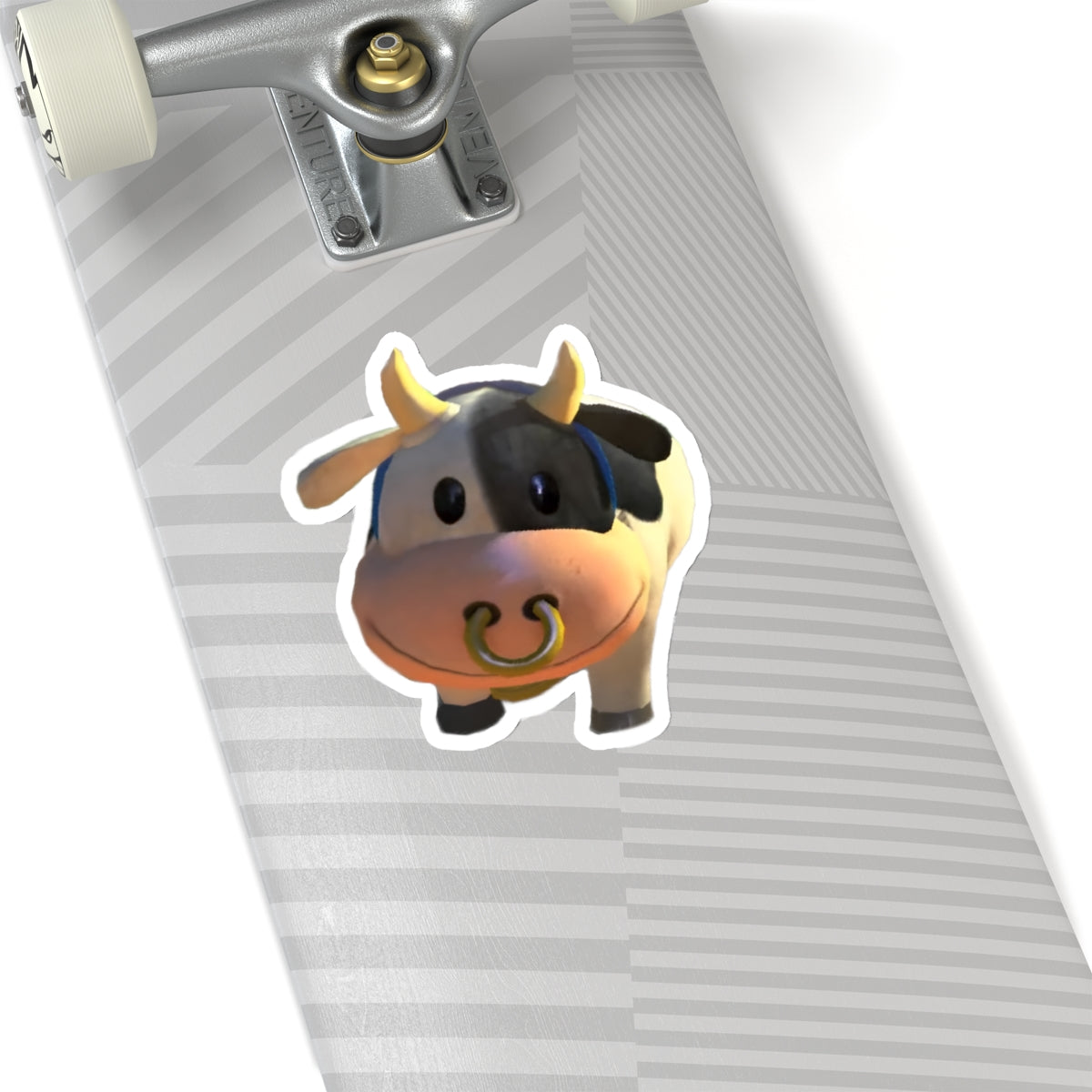 moo moo meadows meme cow kiss-cut sticker whatmart