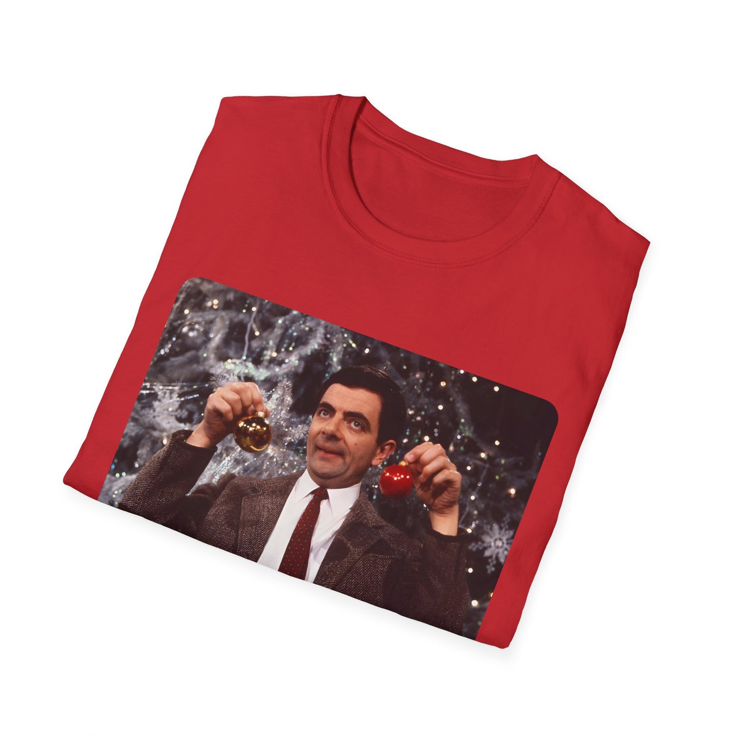 mr bean with christmas ornaments tshirt whatmart