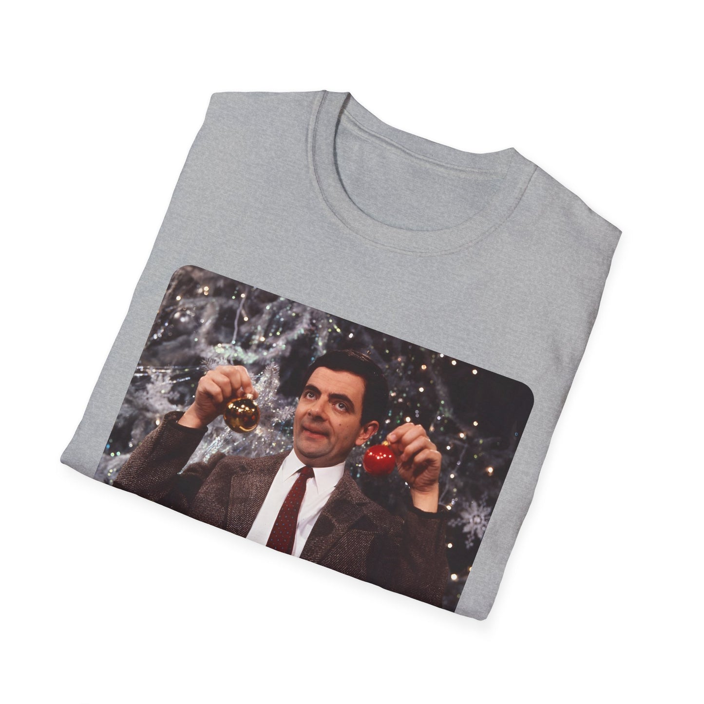 mr bean with christmas ornaments tshirt whatmart