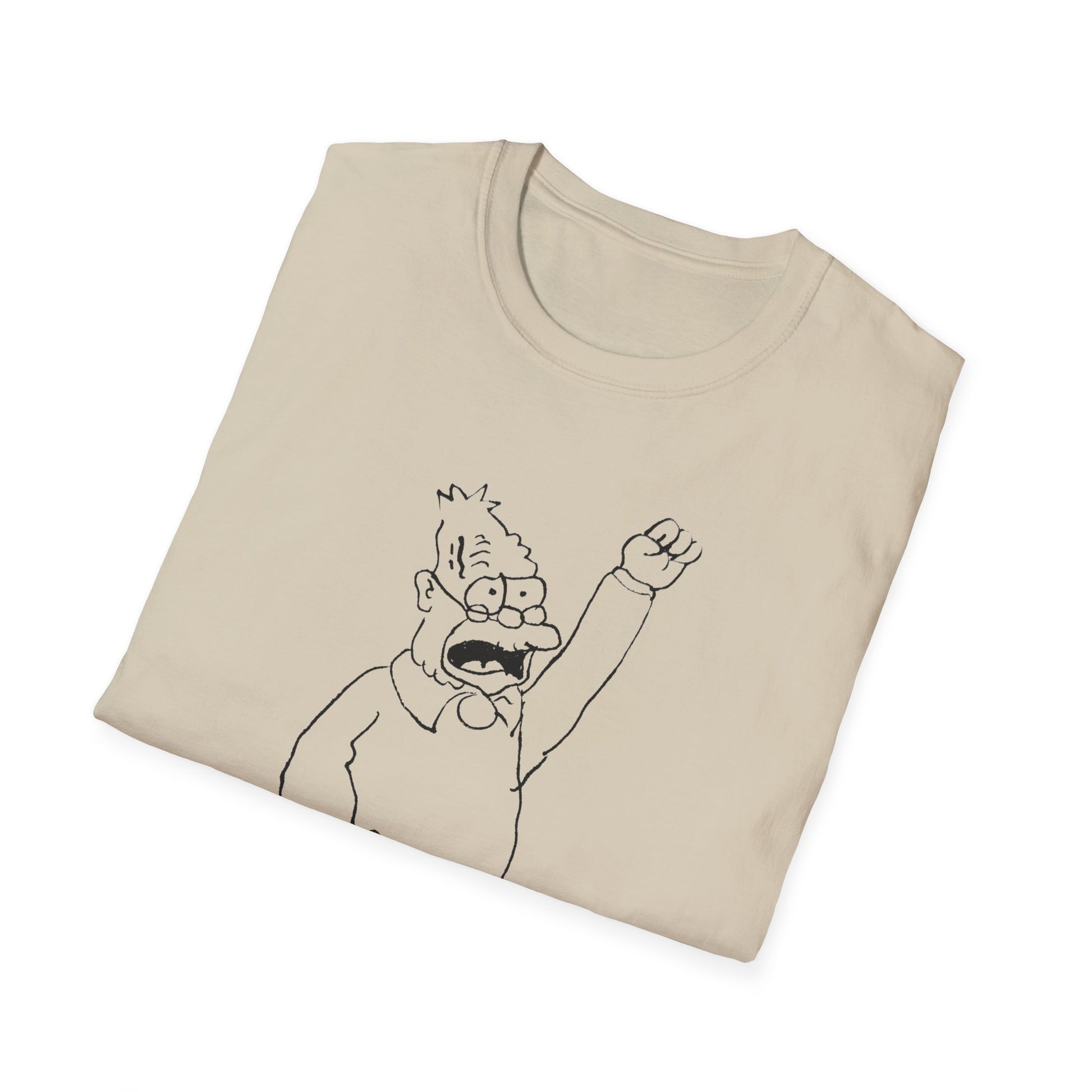 original sketch of grandpa simpson tshirt whatmart