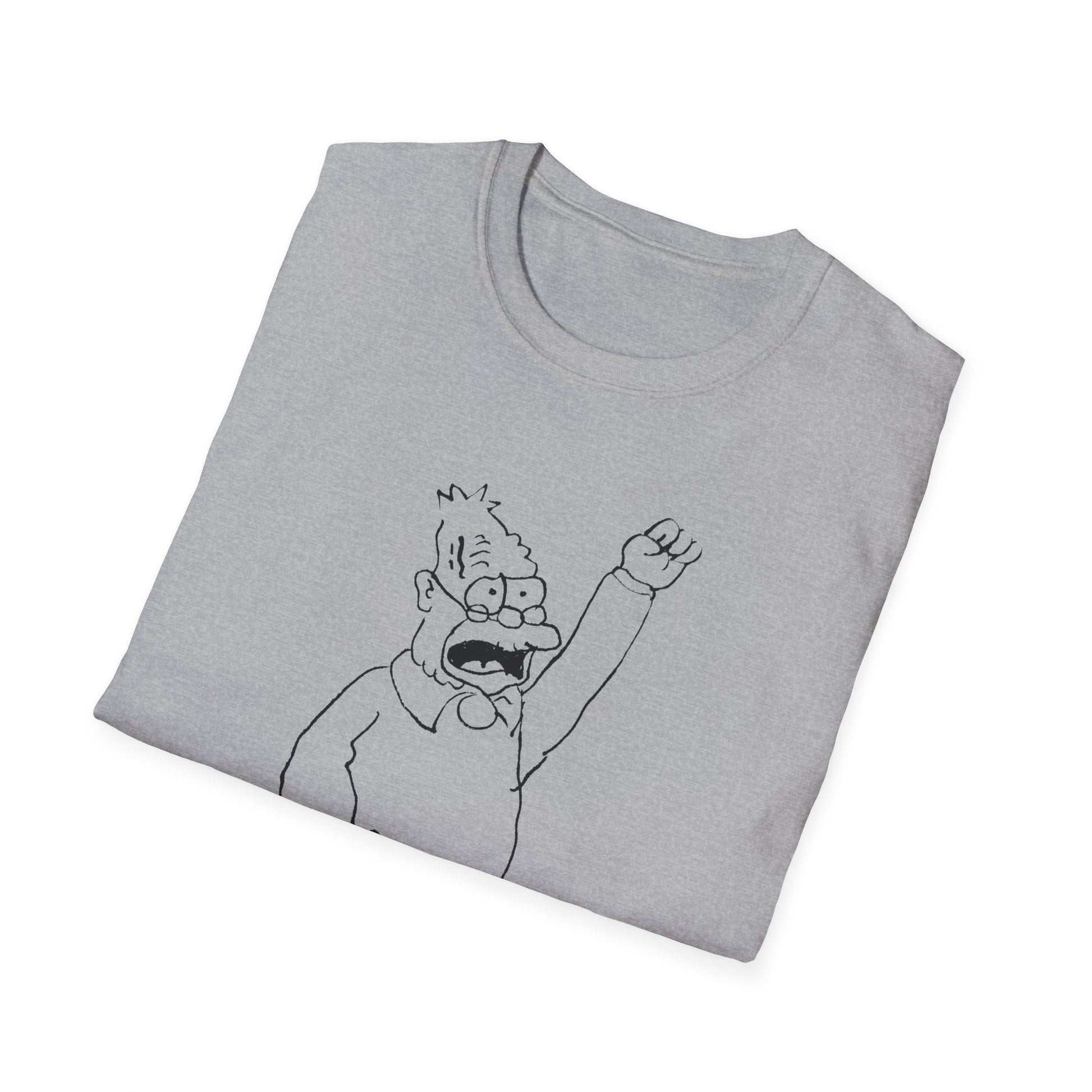 original sketch of grandpa simpson tshirt whatmart