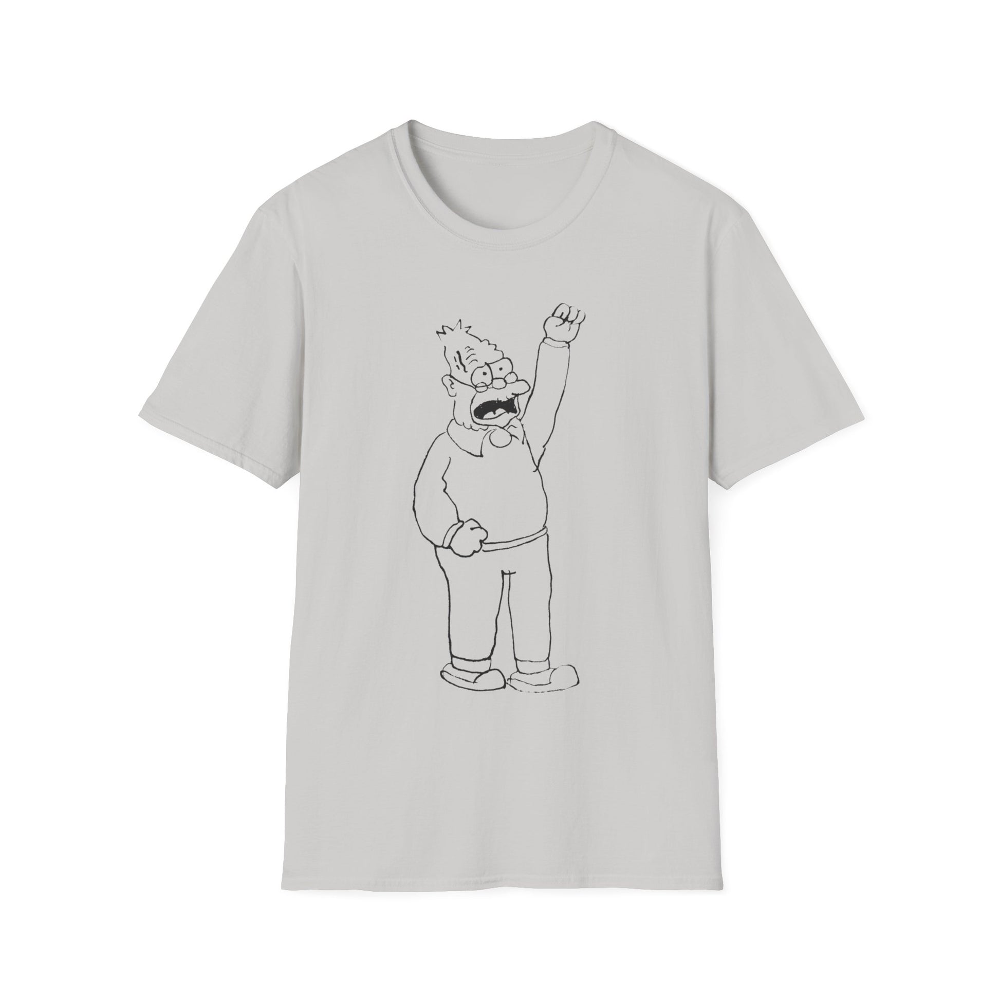 original sketch of grandpa simpson tshirt whatmart