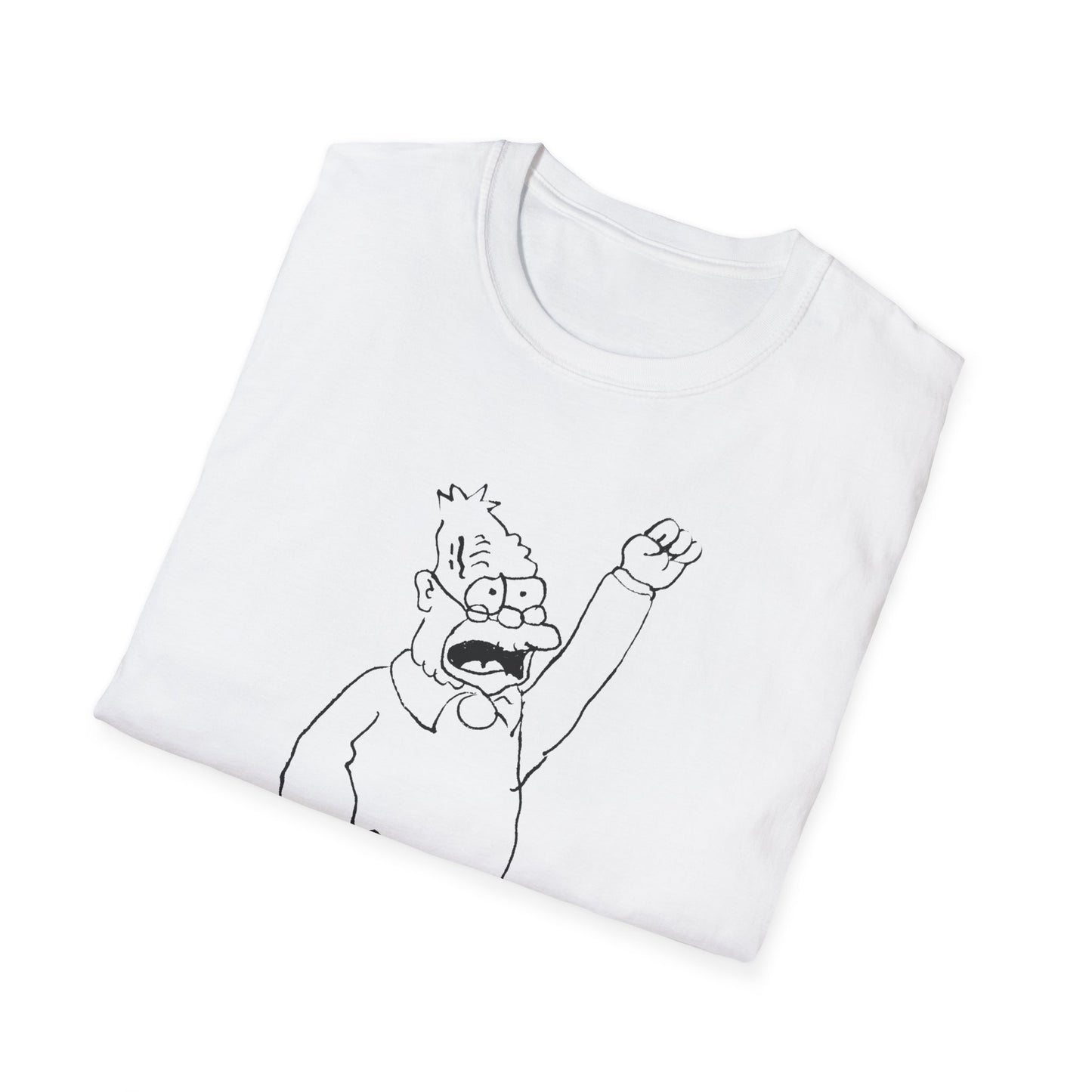 original sketch of grandpa simpson tshirt whatmart