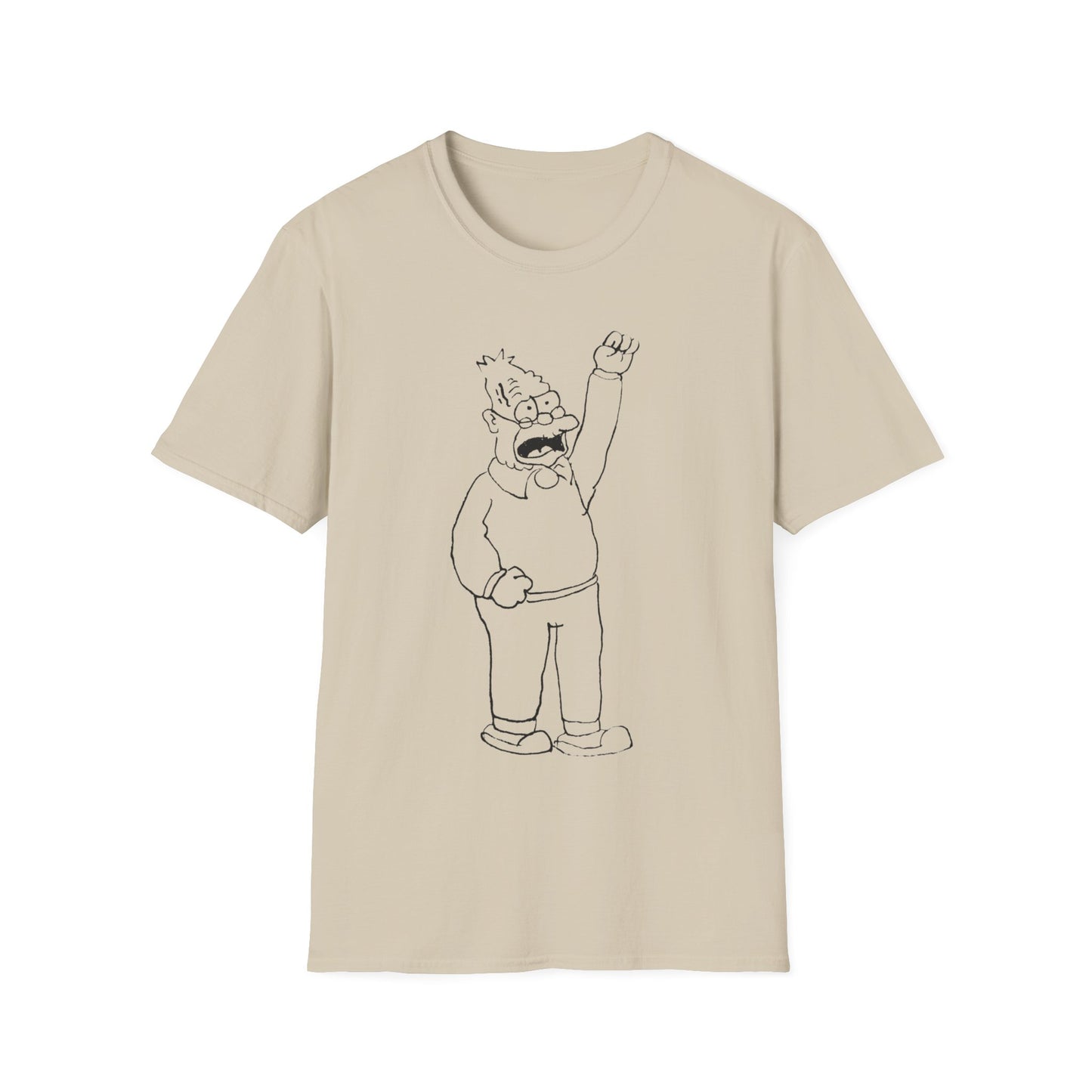 original sketch of grandpa simpson tshirt whatmart