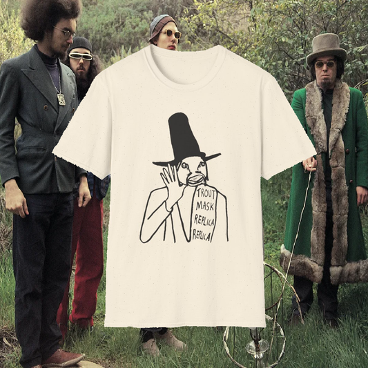 captain beefheart 1969 trout mask replica album replica original drawing tshirt