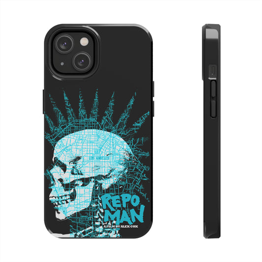 repo man skull punk blue tough phone case whatmart