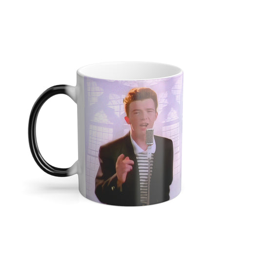 rick astley never gonna give you up rickrolling color morphing mug 2 whatmart